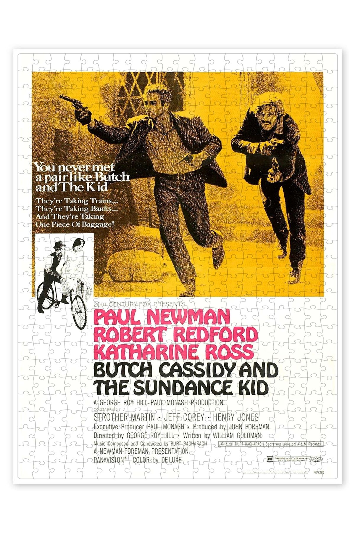 Jeronkarji Butch Cassidy ve Sundance Kid 500 Parça Puzzle Yapboz Klasik Film Temalı