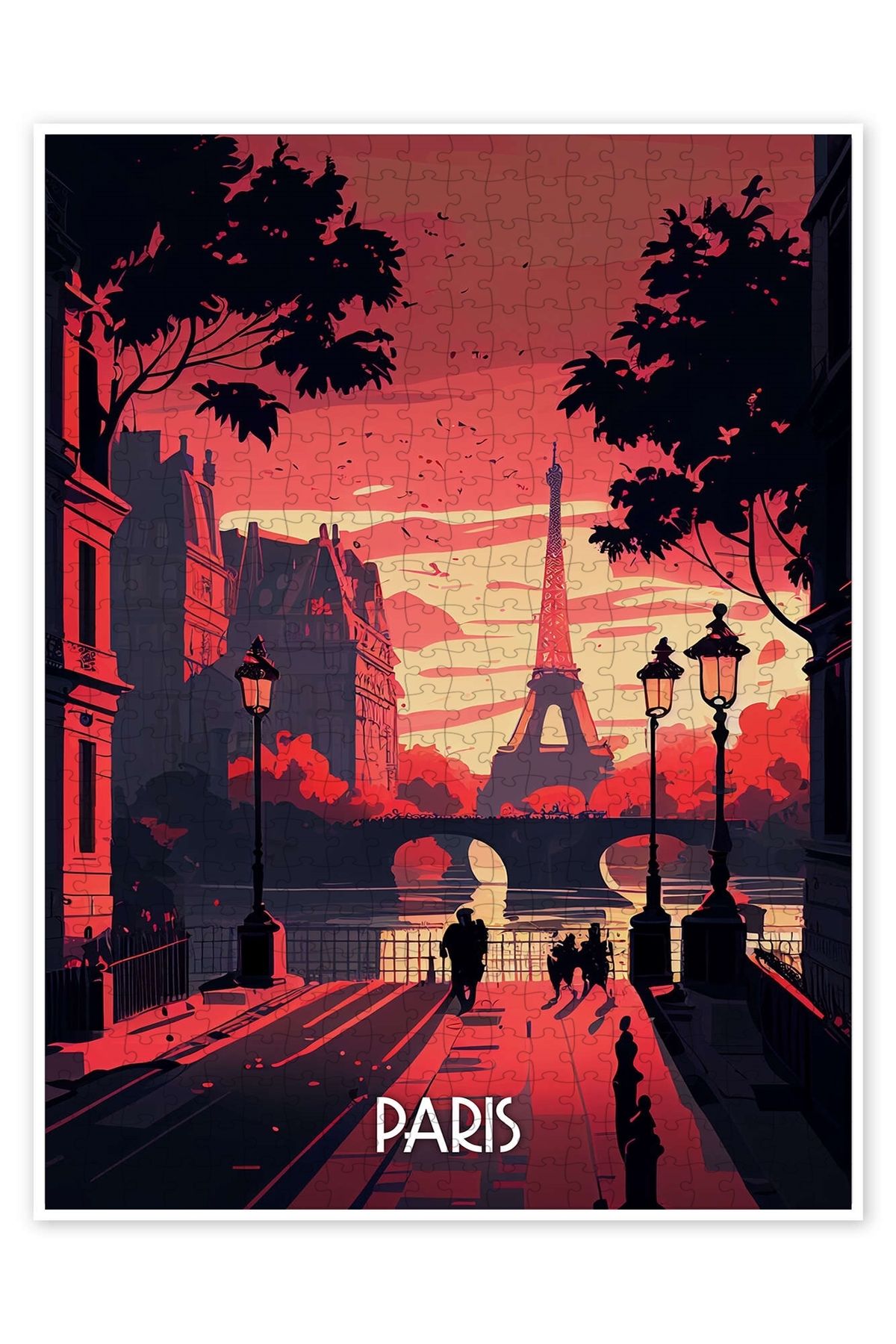 Jeronkarji Paris Seyahati 500 Parça Puzzle Yapboz Şehir Manzara Temalı Hobilik