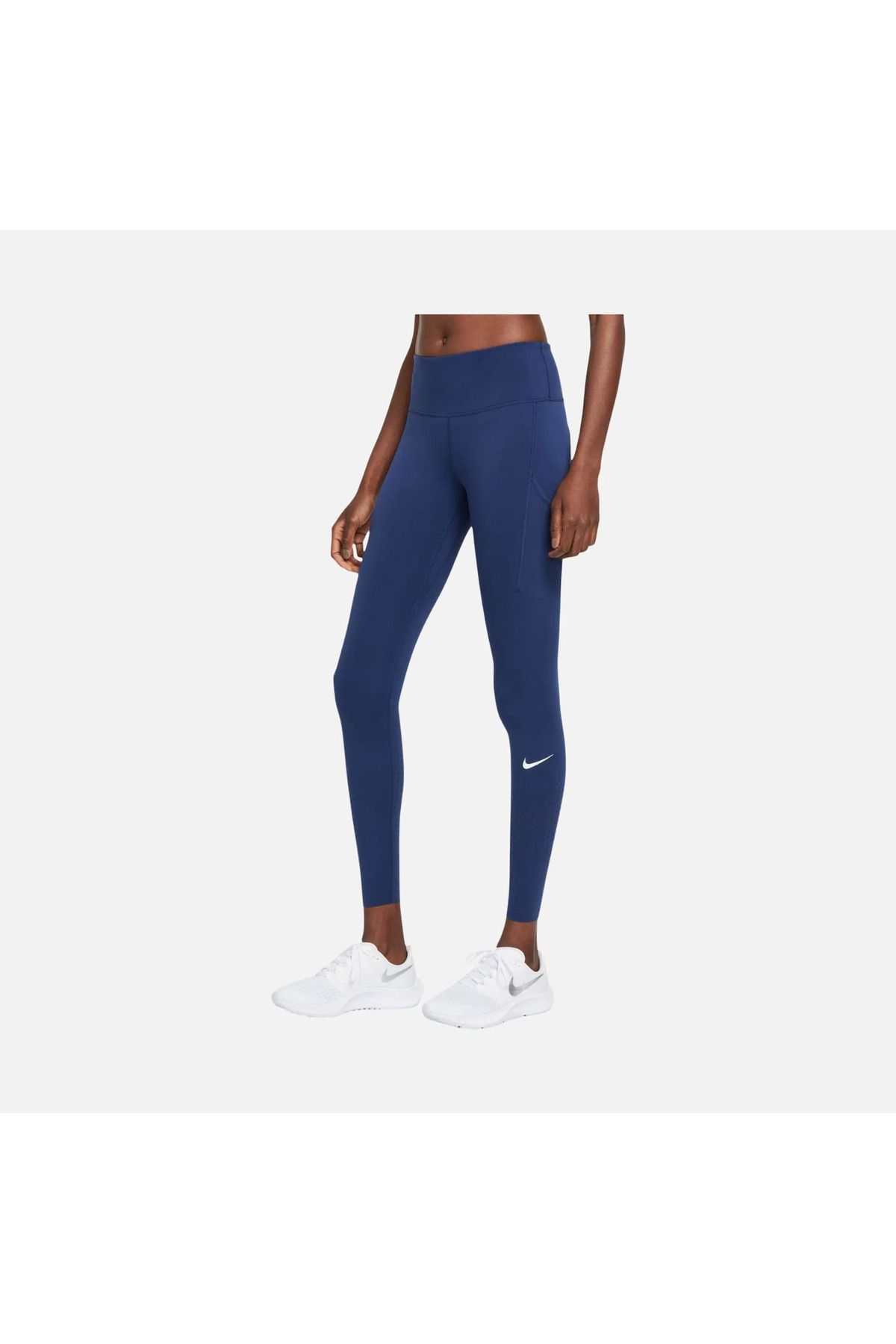 Nike Epic Lux Mid-Rise Running Lacivert Kadın Tayt