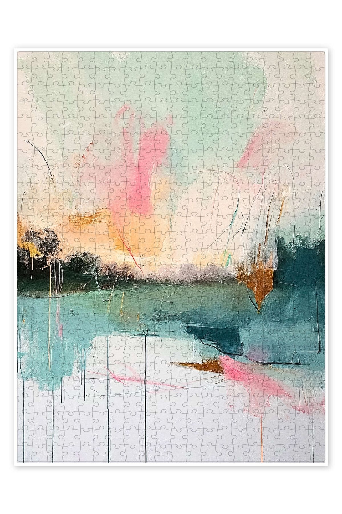 Jeronkarji Özet Sunrise VII 500 Parça Puzzle Yapboz Bohem Soyut Sanat Temalı