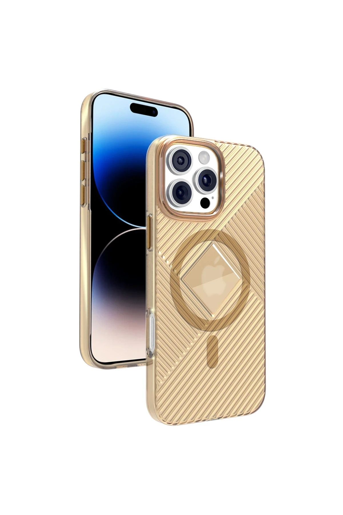 CepteToptan Joko iPhone 16 Pro Max Stella PC Sert Magsafe Kılıf - Gold