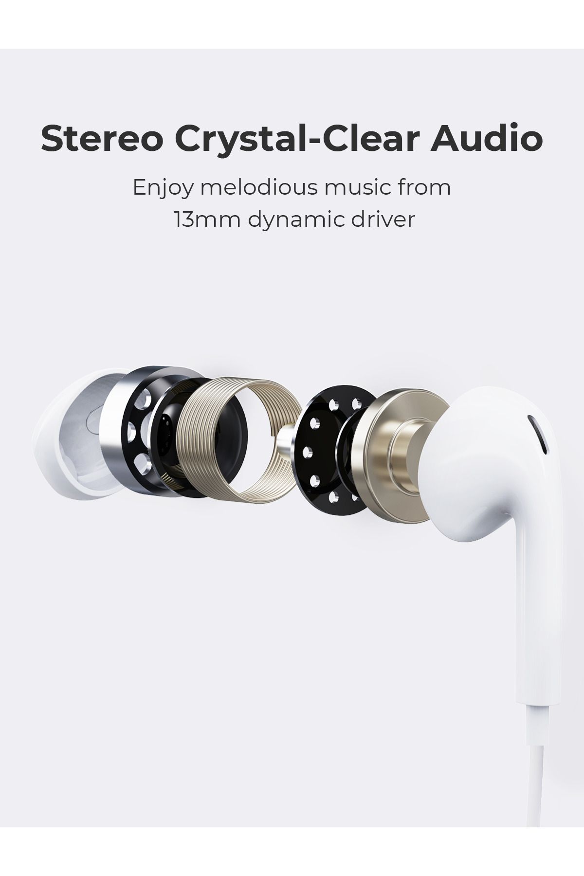 AUKEY-سماعات أذن سلكية Trail Play، أزرار تحكم، USB-C، iPhone وAndroid، EP-CC1 أبيض 6