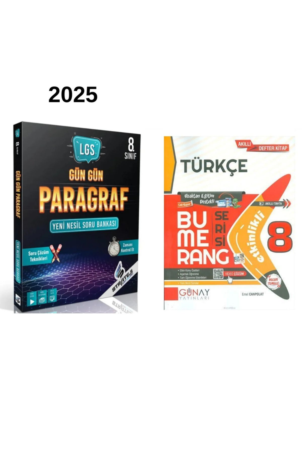 Strateji Yayınları STRATEJİ 8.SINIF GÜN GÜN PARAGRAF + BUMERANG 8 TÜRKÇE KONU ANLATIMLI SORU BANKASI SET 2025