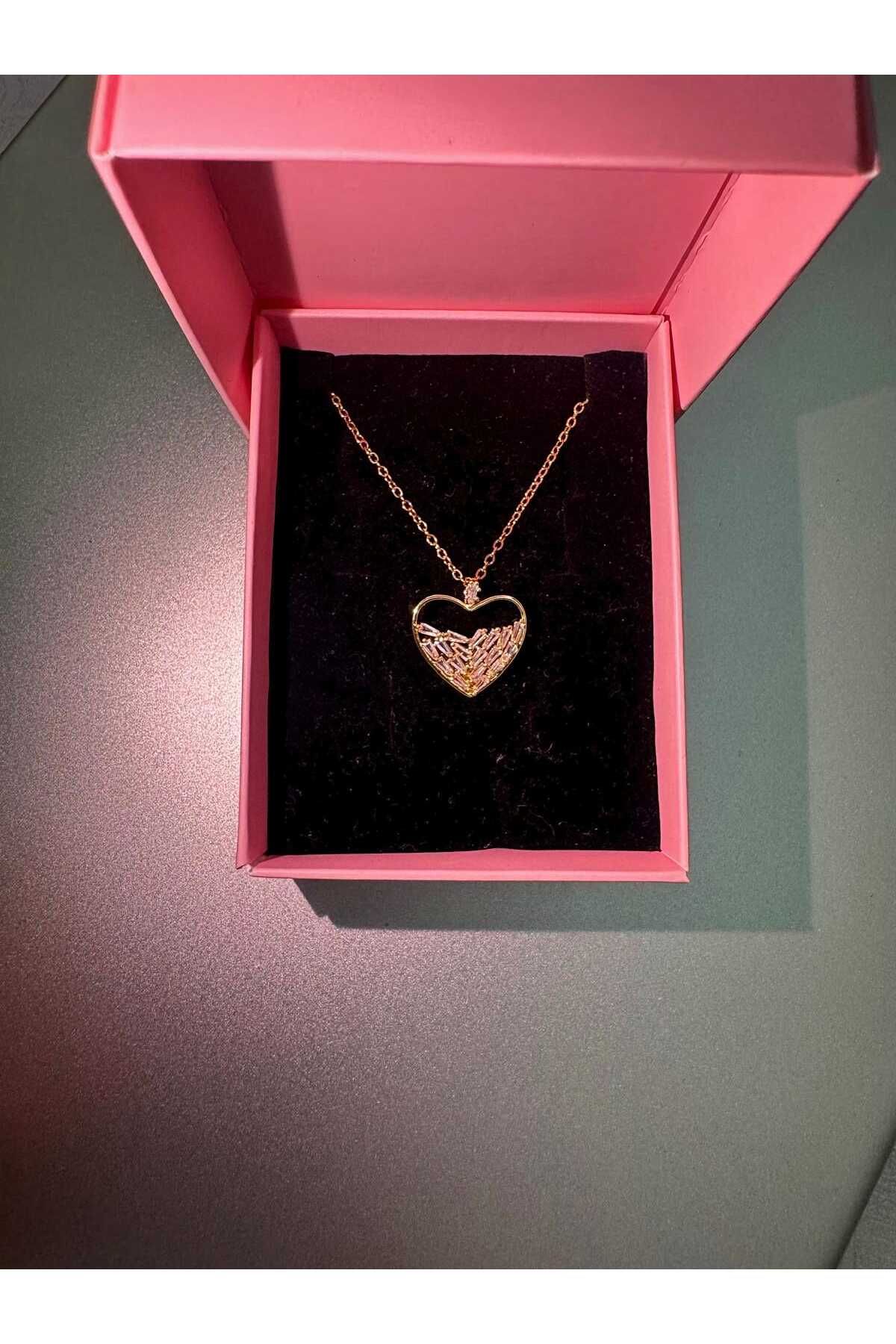 Butik kalp detay kolye