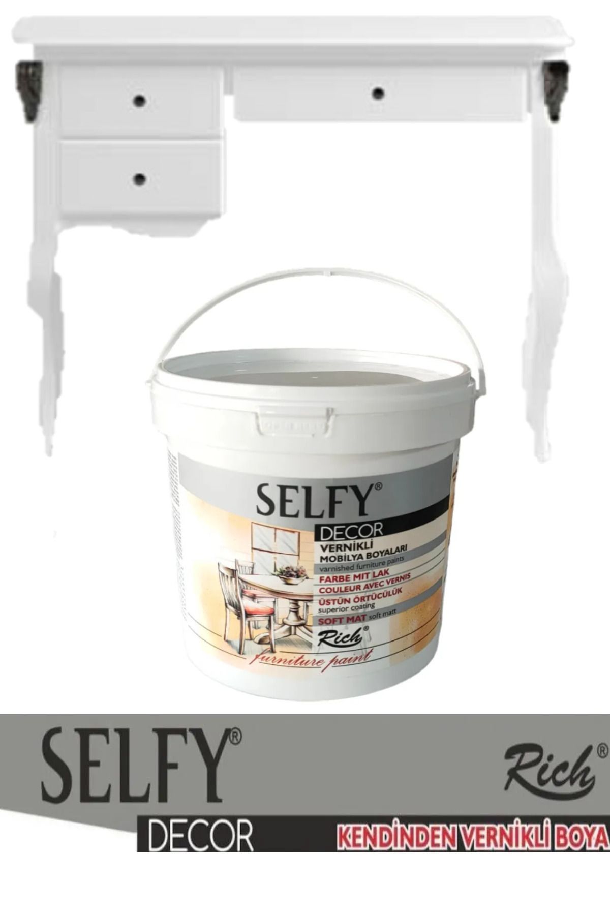 GLANCE Rich Selfy Decor Dolap Boyama 1000 gr Beyaz