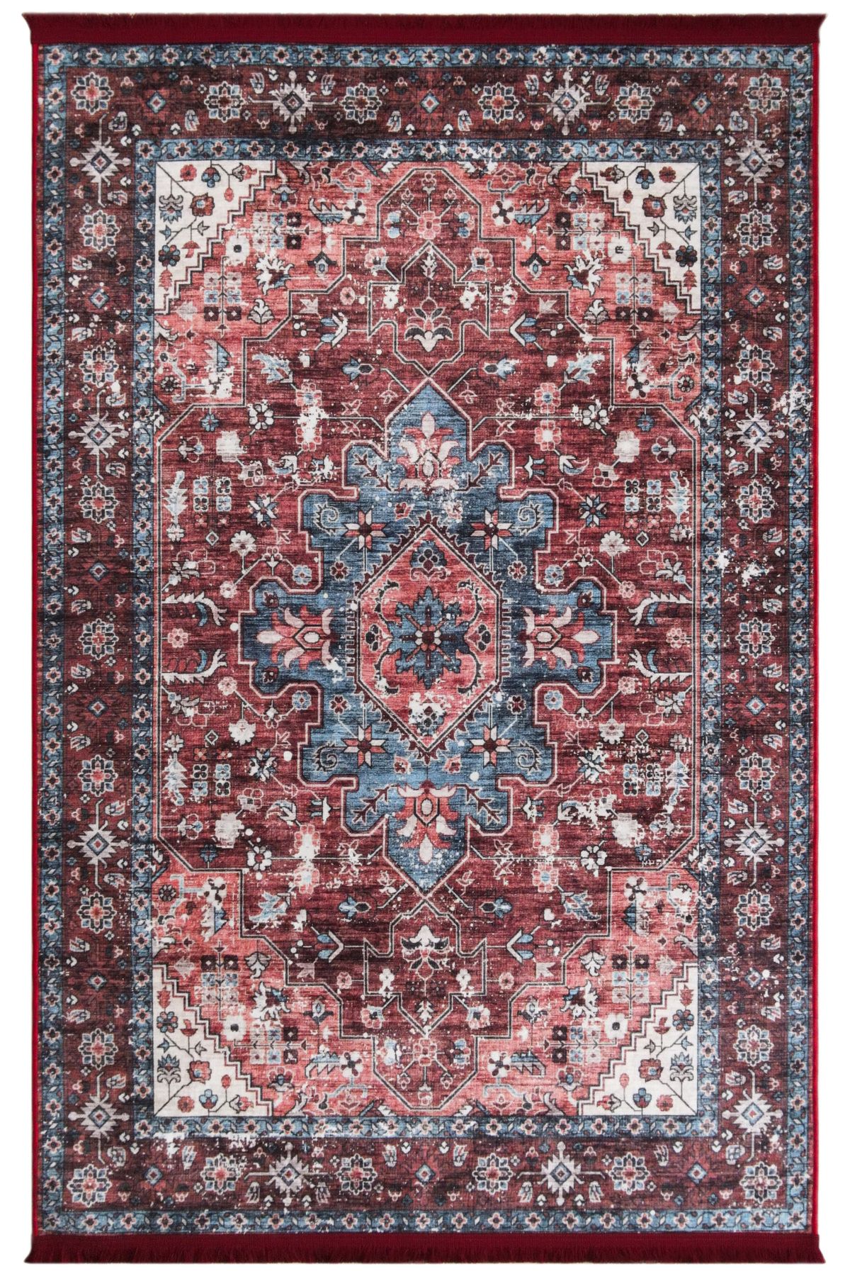 RAME HOME Kaymaz Taban Etnik Desen Dijital Baskı Halı