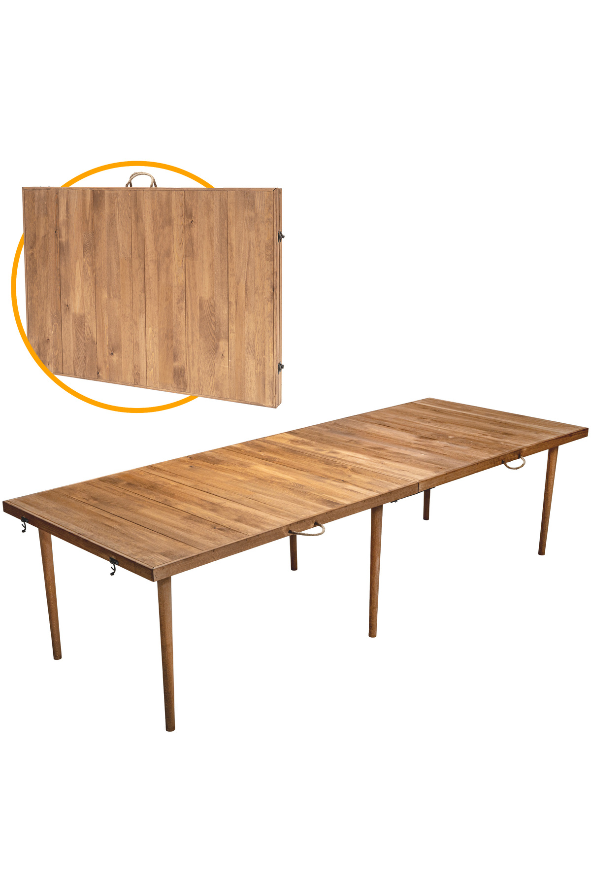 Industrial Living Katlanabilir Piknik Masası –bahçe-balkon Masası Katlanabilir Kamp Masası – 75x200 Cm