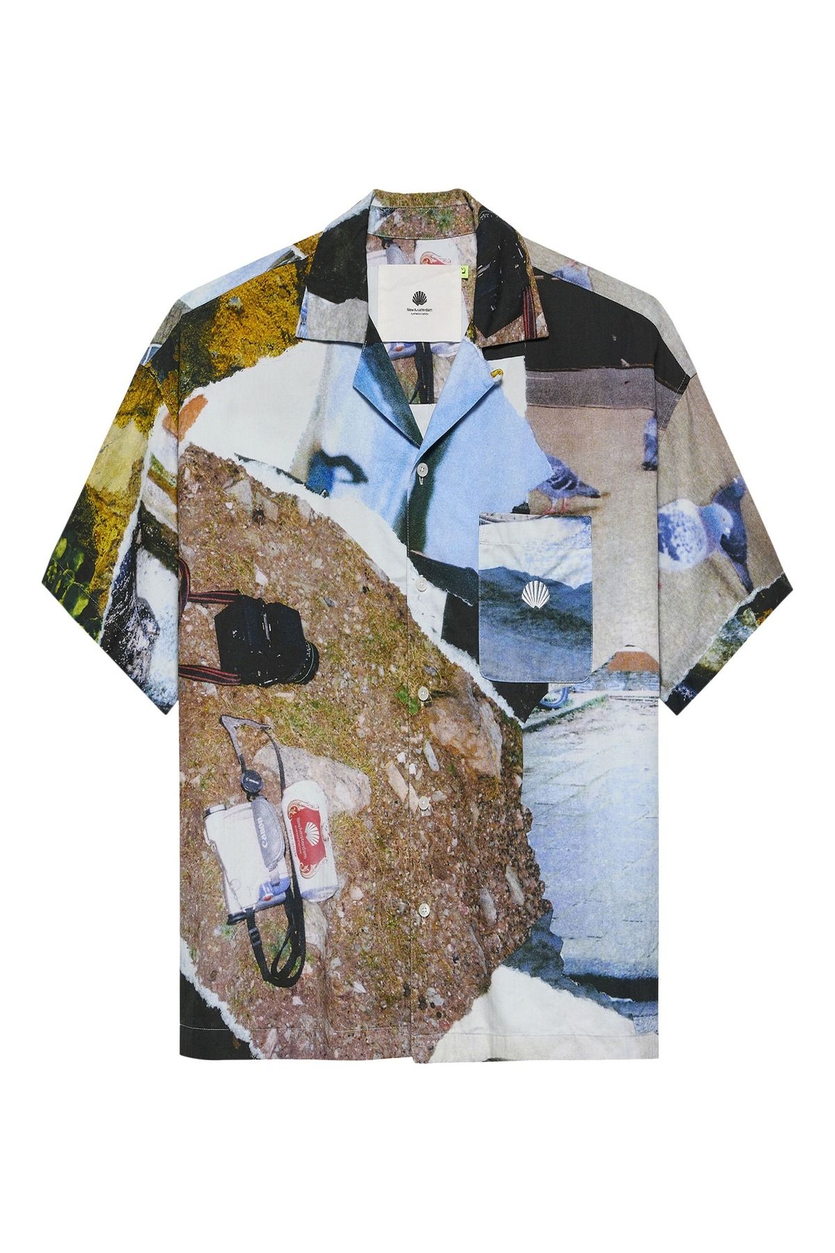 NEW AMSTERDAM WIJK Shirt, Erkek Kısa Kollu Oversize Gömlek