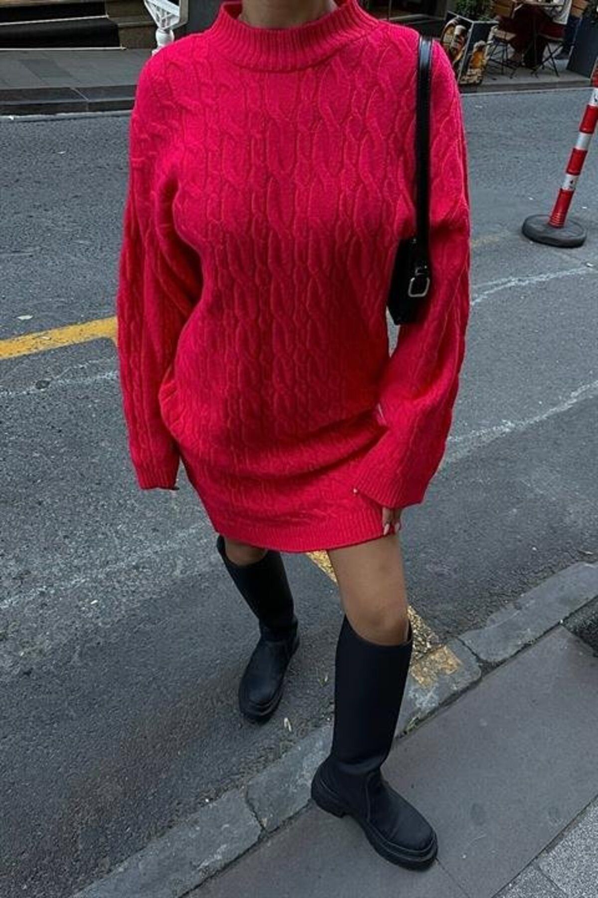 DEAG Melanie Örgü Desen Mini Elbise 2537-02