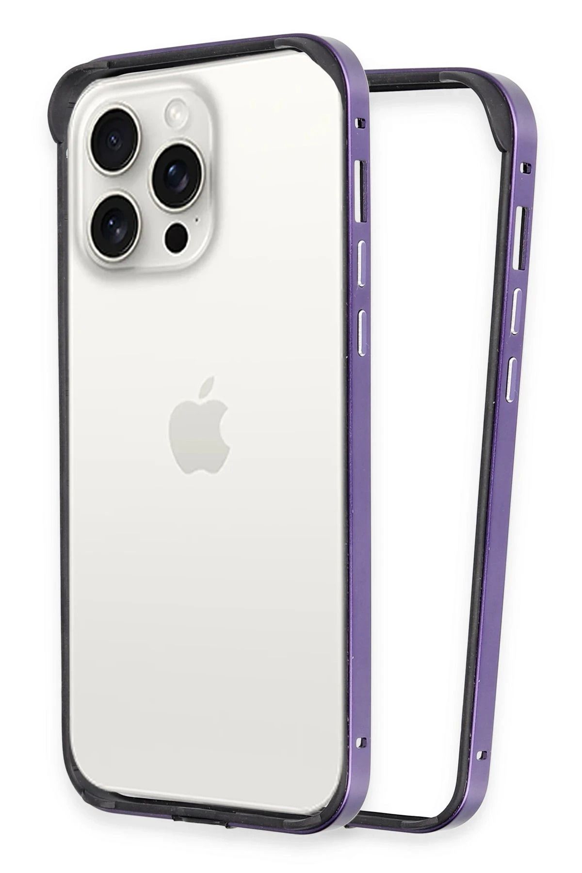 CepteToptan Joko iPhone 14 Pro Max Land Bumper Koruma Kapak - Derin Mor