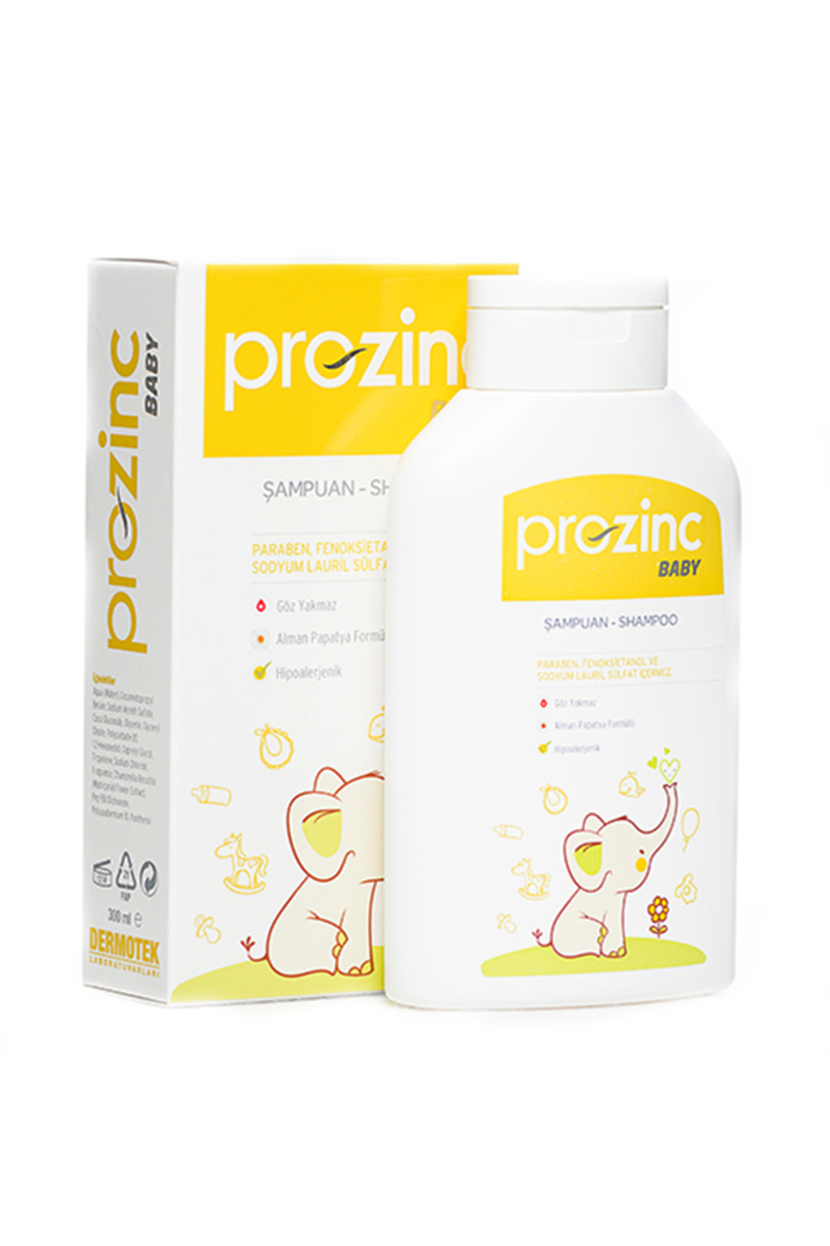 Prozinc Bebek Şampuanı Doğal Bitkisel Içerikli Yenidoğan Saç Ve Vücut Şampuanı 300 Ml.