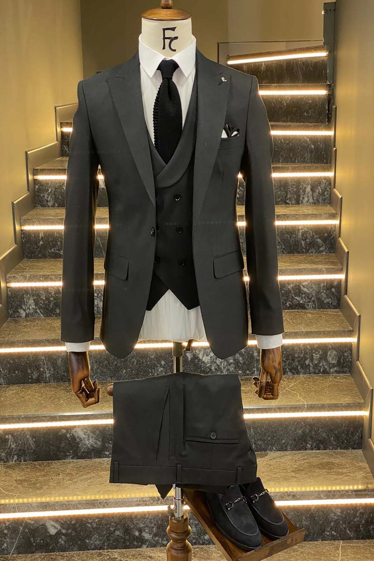 Fc Plus  YELEKLİ ANTRASİT TAKIM ELBİSE - Görsel 3