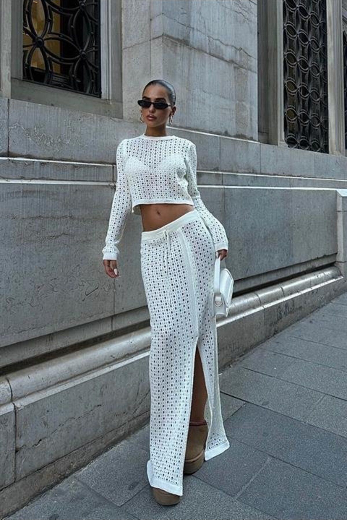 DEAG Macey Kroşe Crop Takım 9882
