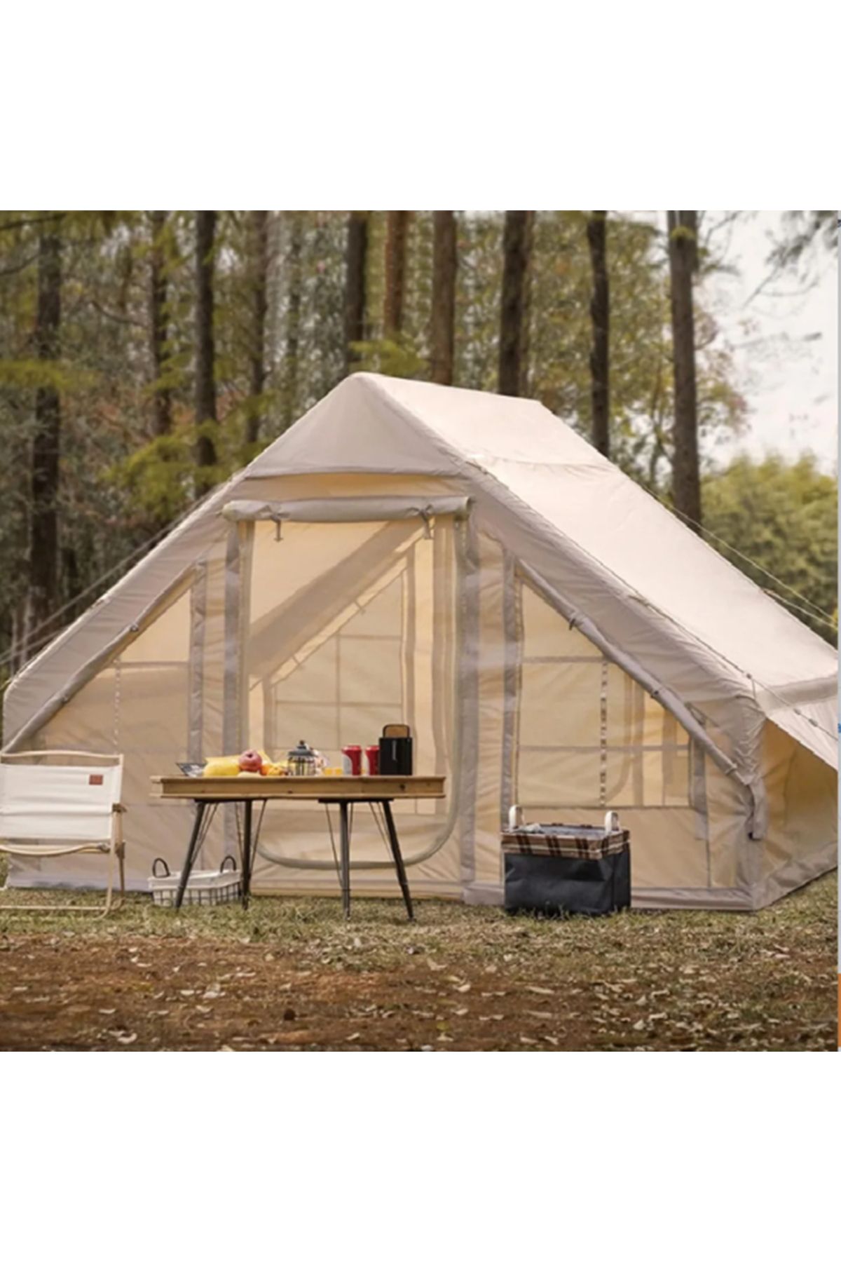 Campfit Şişme Çadır Tenteli Şişme Çadır – 300×210×190 cm 6m2 4-5 Kişilik Şişme Çadır Pompalı