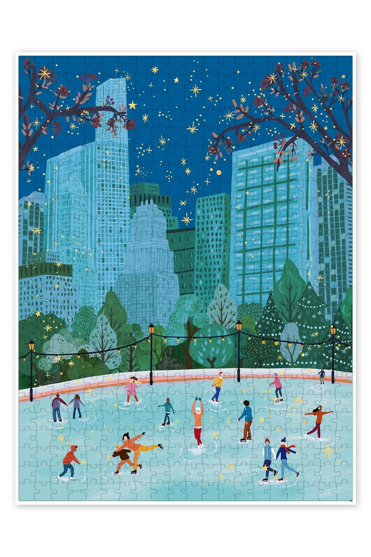 Jeronkarji Central Park Acımasız 500 Parça Puzzle Yapboz Şehir Manzara Temalı Hobilik