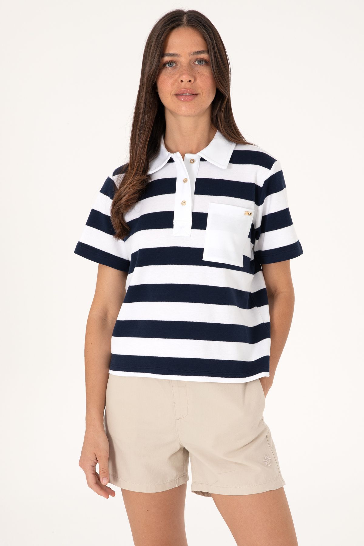 U.S. Polo Assn. Kadın Lacivert Tişört 50306713-VR033
