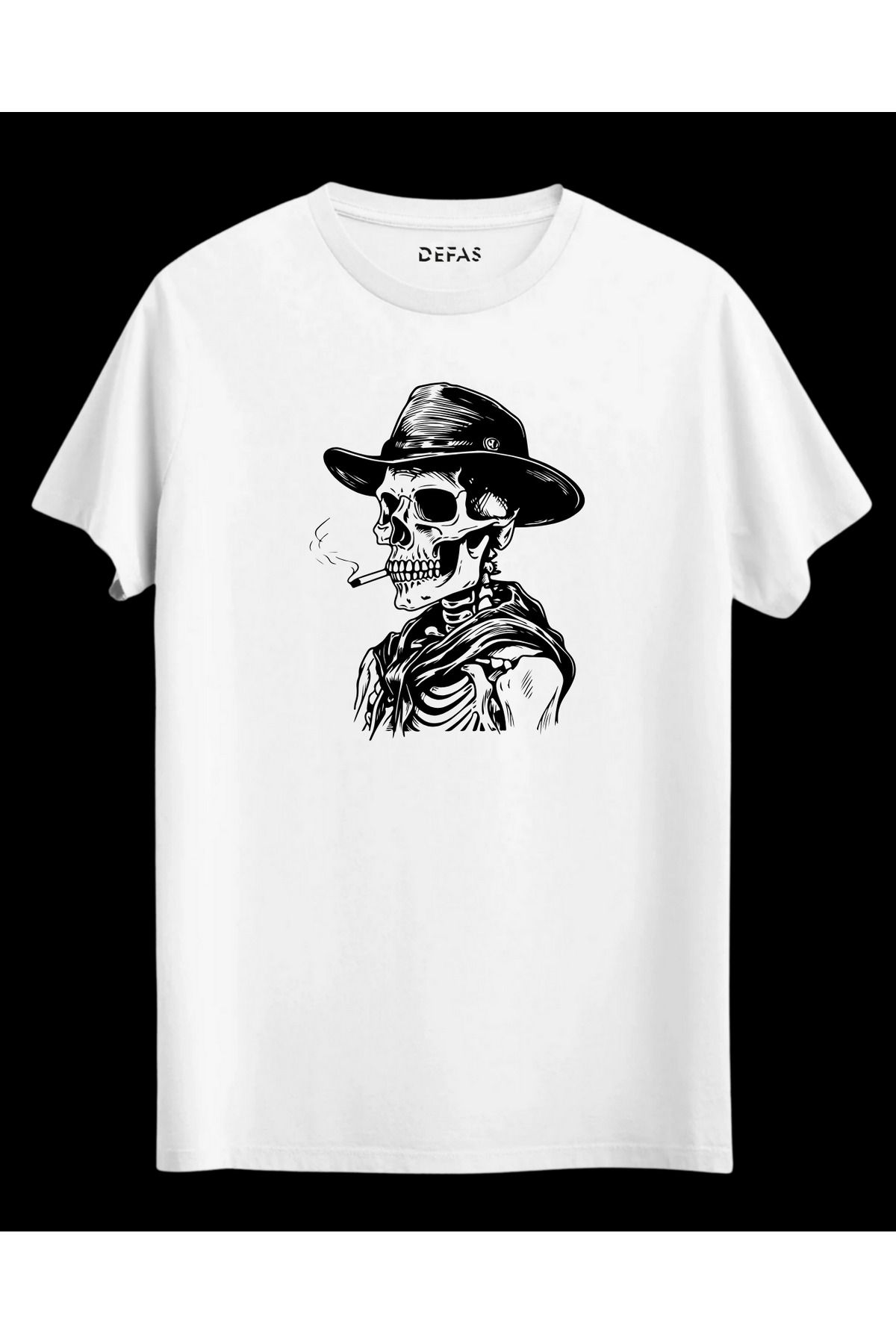 DEFAS HAT BONE UNİSEX Baskılı tshirt
