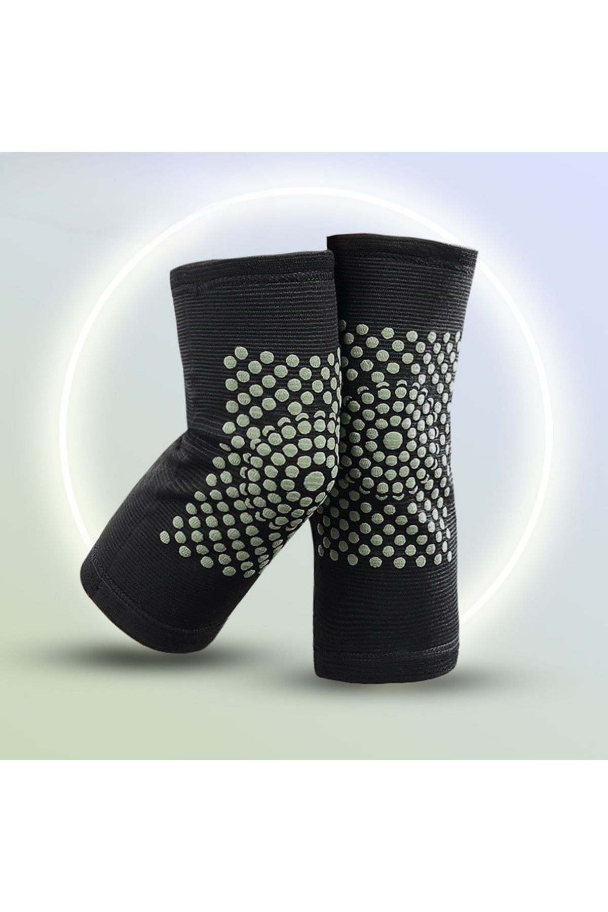 Influential Tech-Tourmaline Knee Pads Set, Elastic, Self-Heating, Medium Length, Unisex, Universal Size, 2 pcs 8