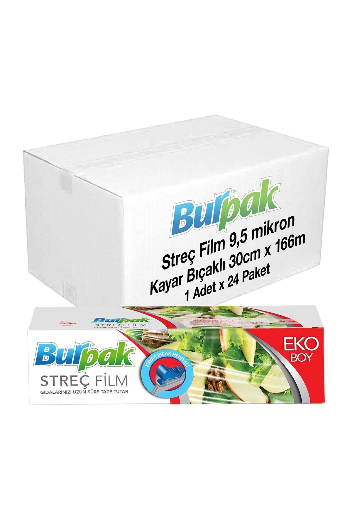 alsepeteavm Burpak Kayar Bıçak Hediyeli Streç Film 30cm X 166m 10mic X 24 Paket (koli)