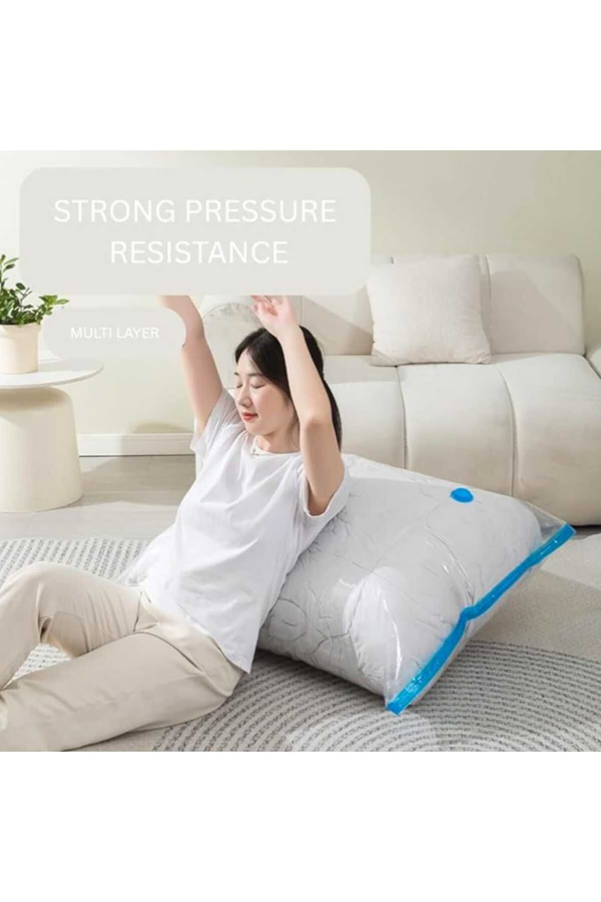 essentialneedsforall-أكياس تخزين مفرغة من الهواء مع مضخة يدوية، عبوة من 12 قطعة، 3 أحجام 40×60/50×70/60×80 سم، حل موفر للمساحة 7