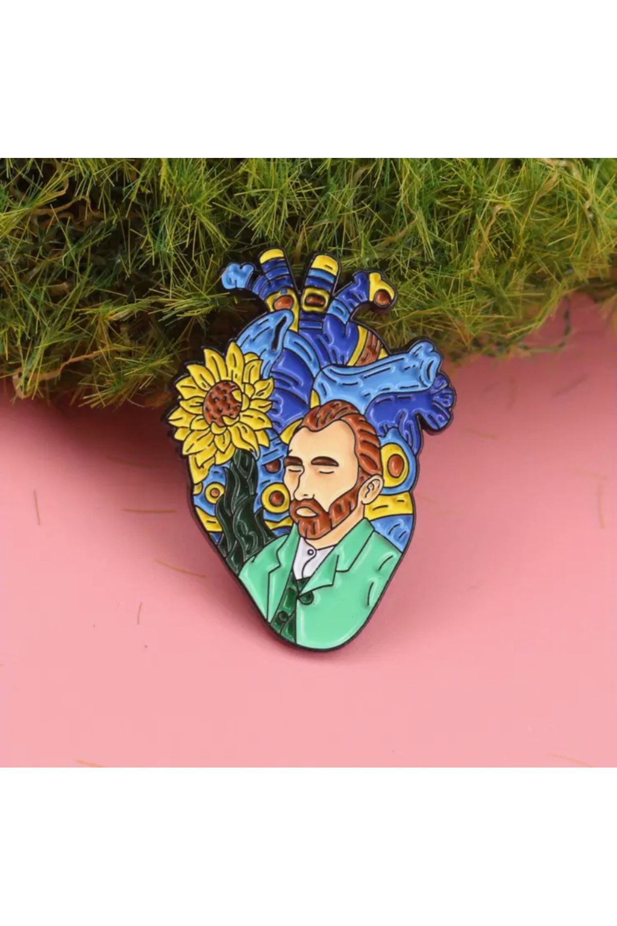 DY Van Gogh Yıldızlu Gece Broş / Yaka İğnesi/ Oin