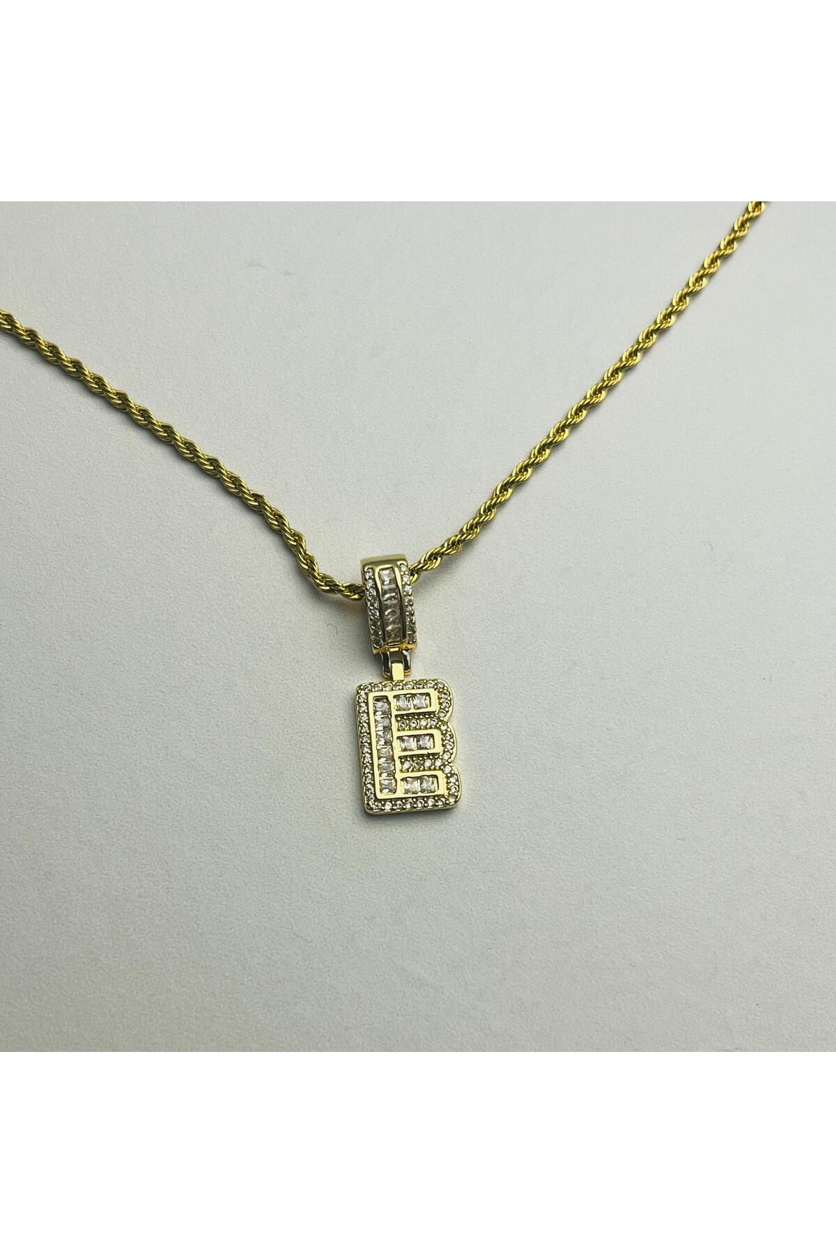 ASİN ACCESSORİES Burgu Zincir Harf Kolye