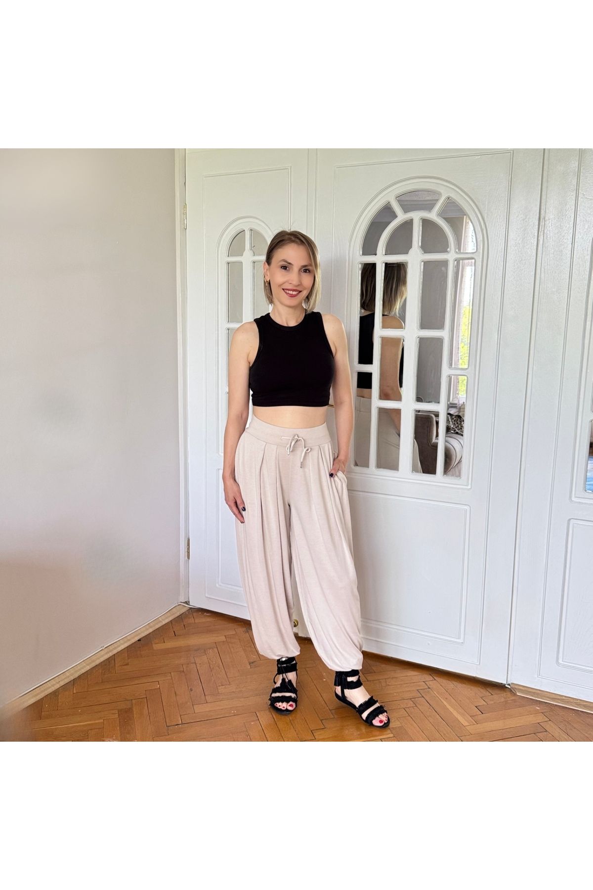 Aylish Modal Kumaş Şalvar Kesim Pantolon