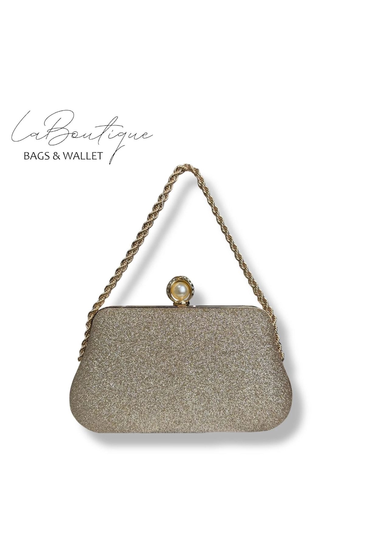LA BOUTIQUE LB ABİYE ÇANTA 25-017 GOLD