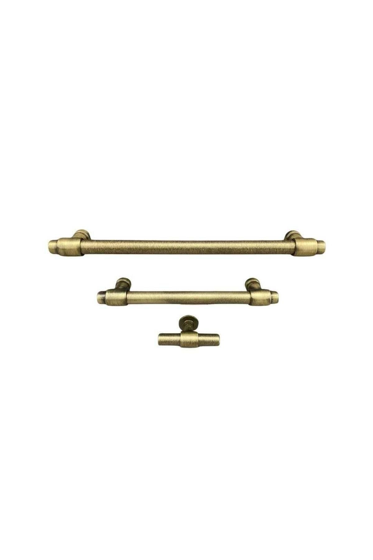 System Mobilya Kulbu Antik Sarı Renk 192mm Kulp 1 Adet (SY4686 0192 ABM-ABM)