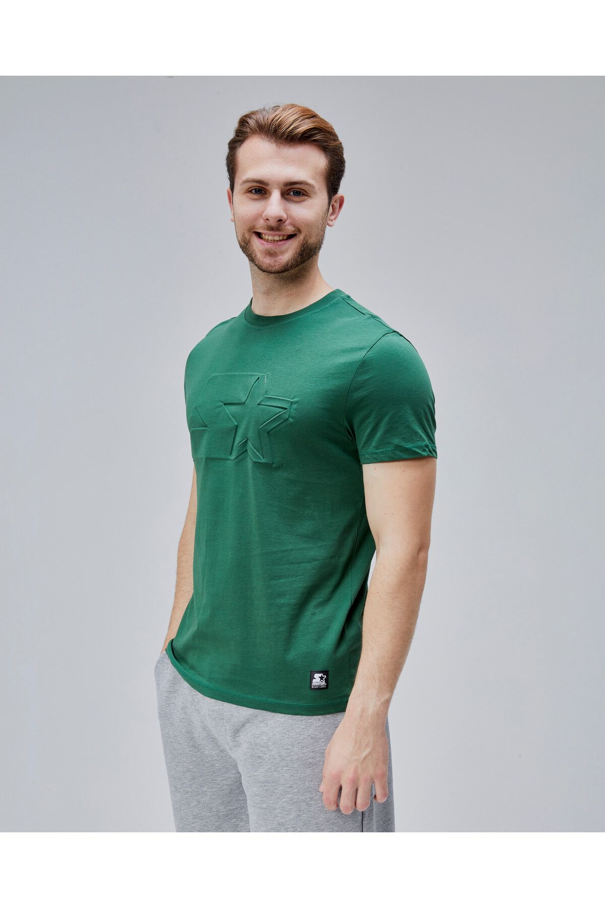 Starter JOPLIN Yeşil Bisiklet Yaka Baskılı Standard Fit Erkek Tshirt