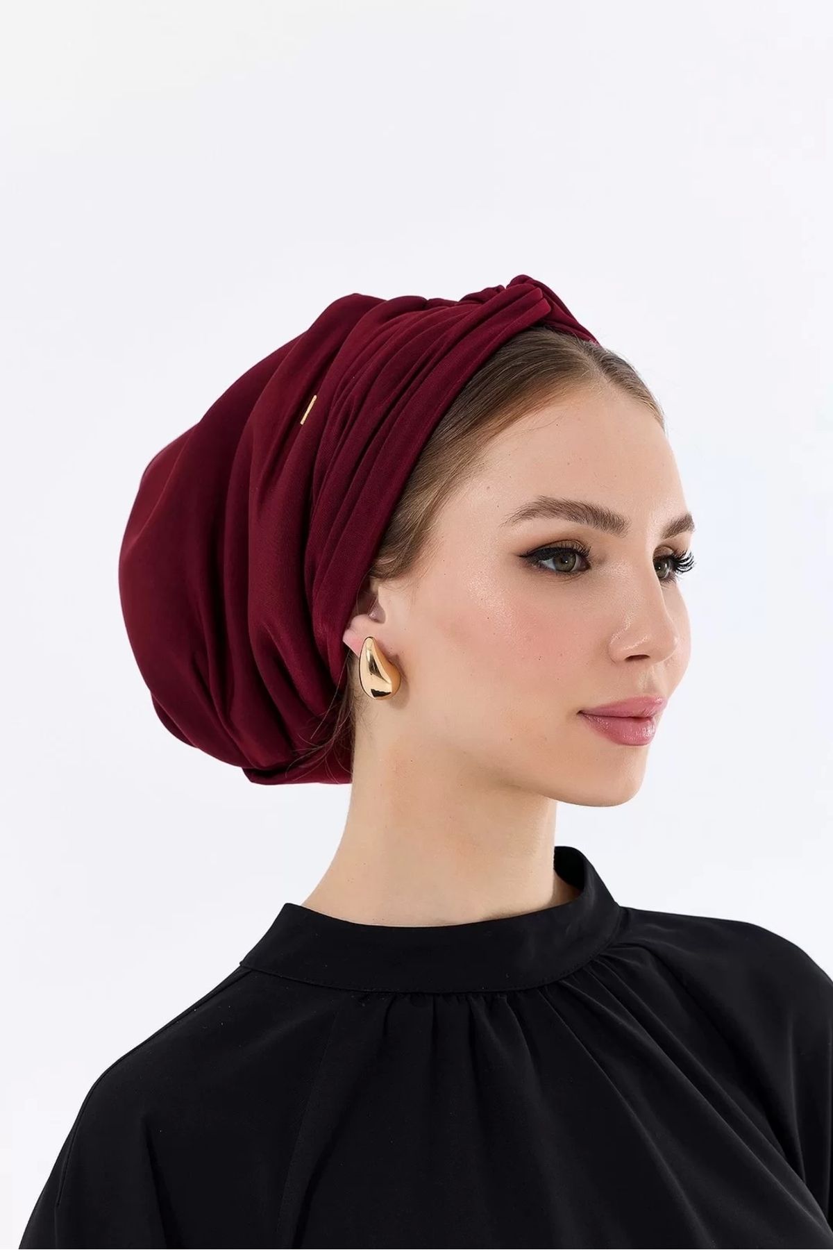 ladrans Sisre Burgulu Dolgulu Günlük Bone Bordo