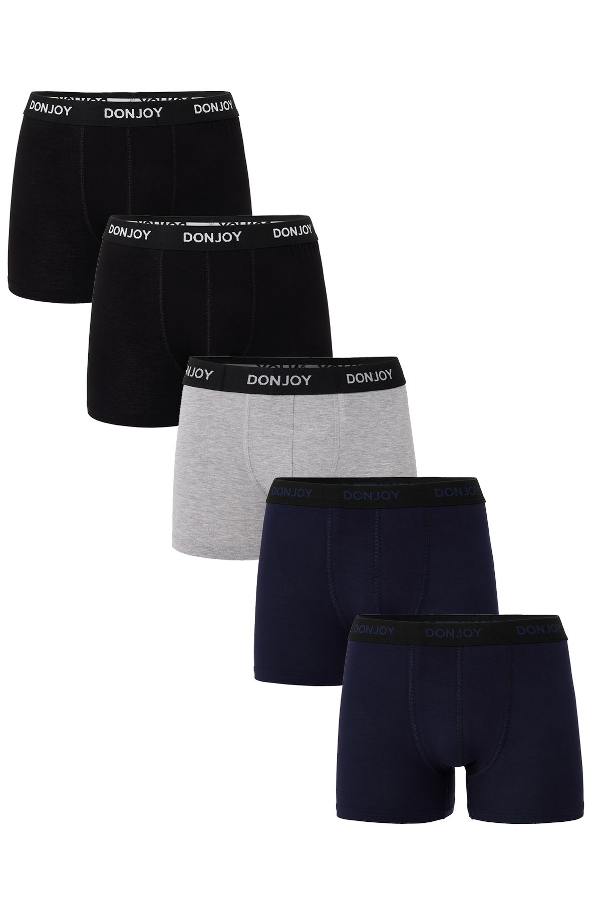 don joy Erkek 5'lİ Pamuklu Penye Beli Lastikli Boxer