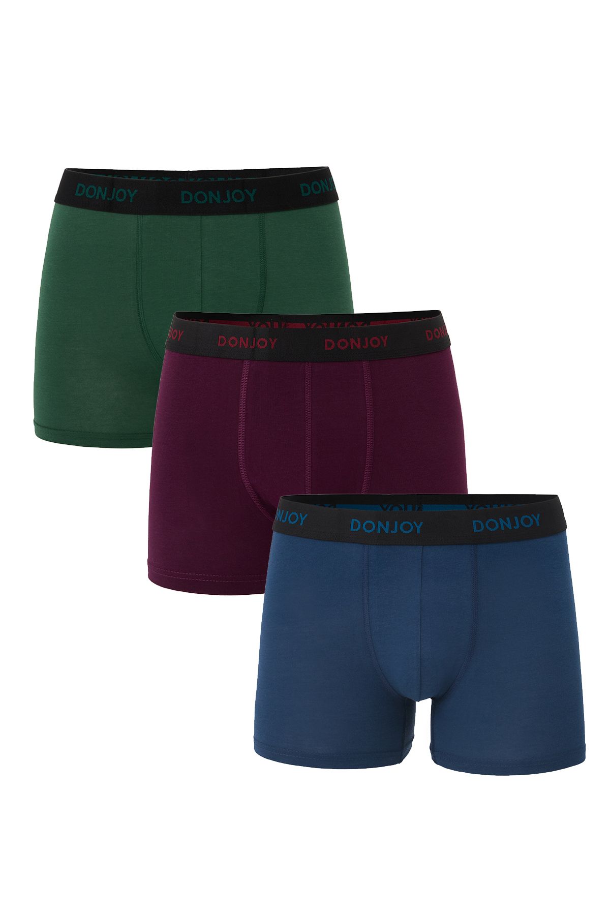 don joy Erkek 3'lü Pamuklu Penye Beli Lastikli Boxer