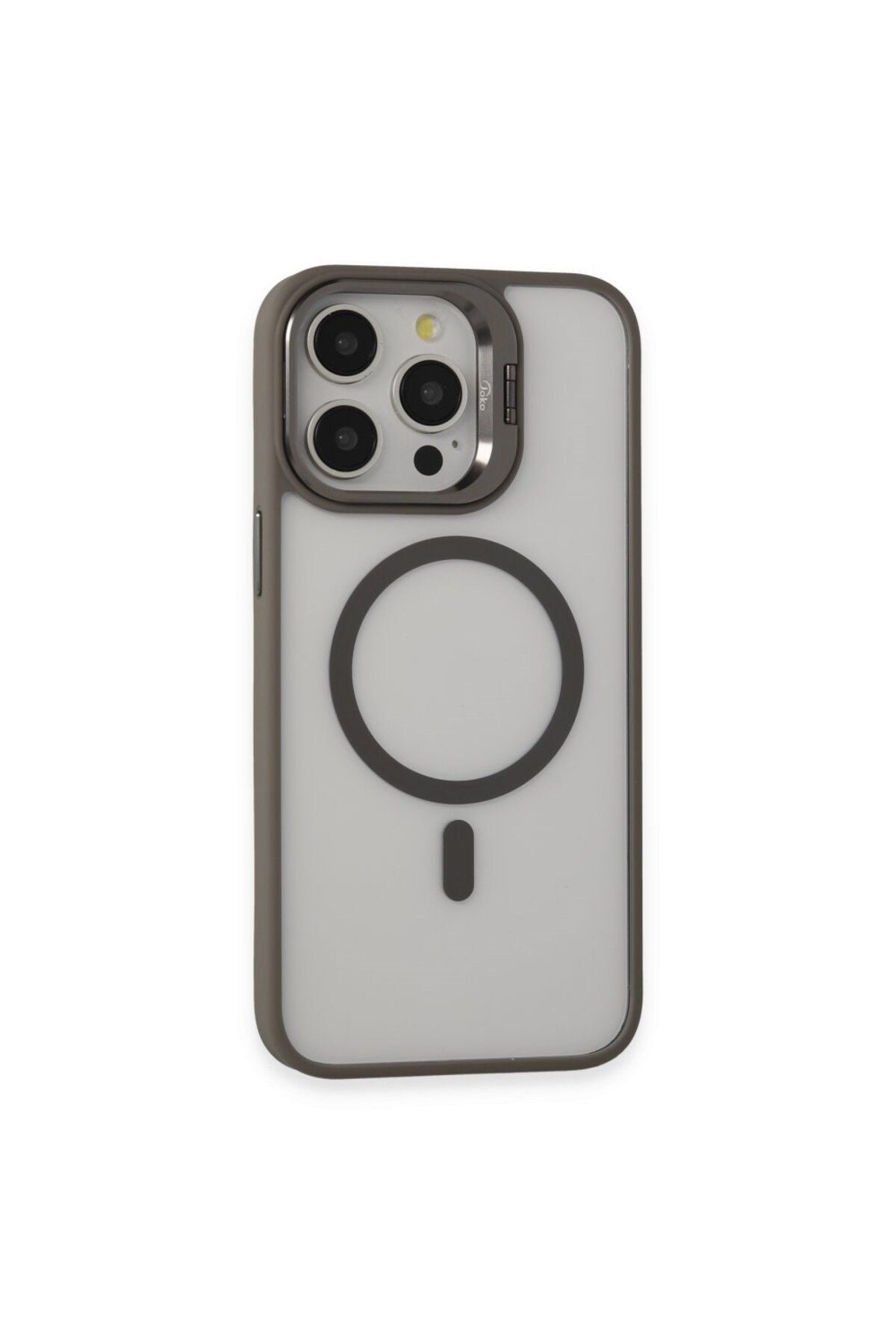 CDA STORE İPhone 15 Pro Uyumlu Kılıf ve Lens Magsafe Standlı Kamera Camlı Kapak