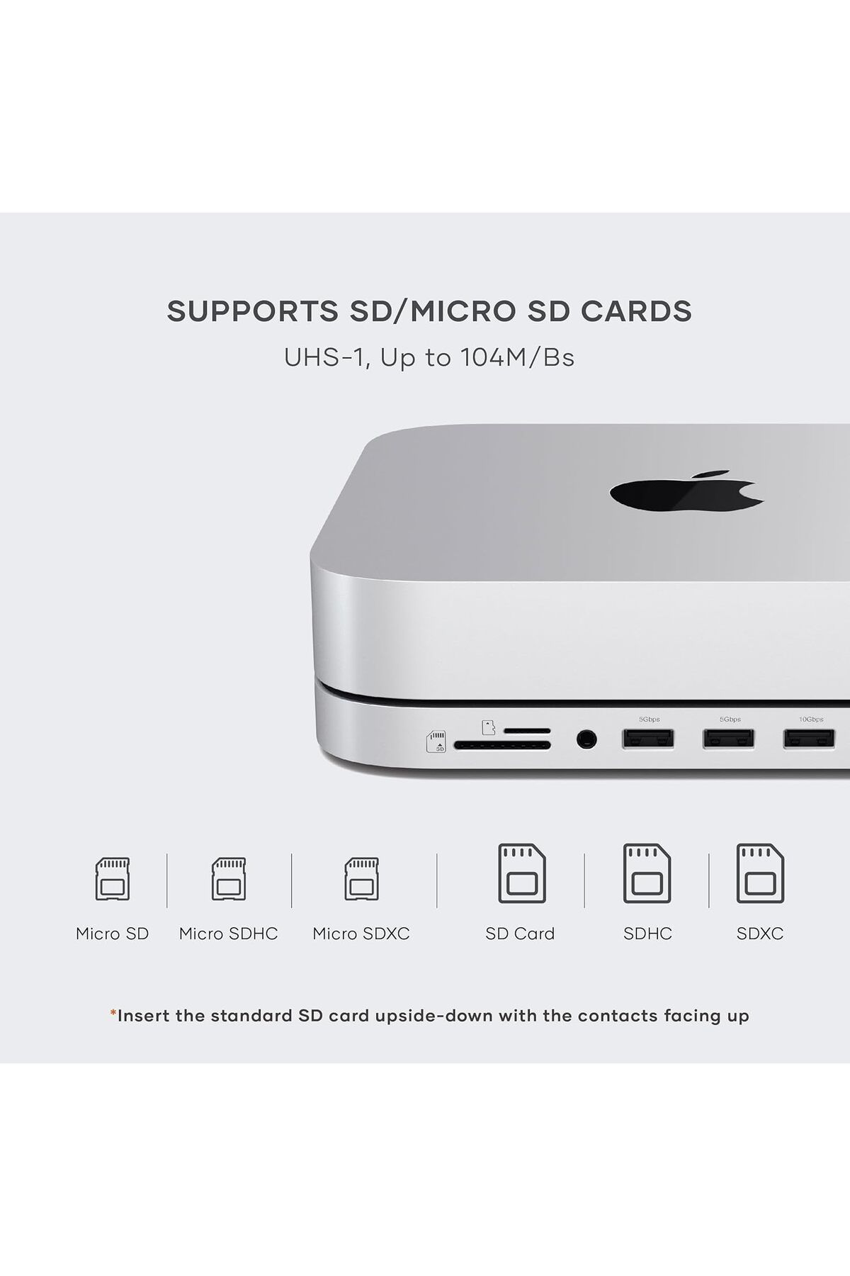 Satechi-Satechi Mac Mini Hub & Stand with SSD Enclosure for NVME/SATA M.2 9