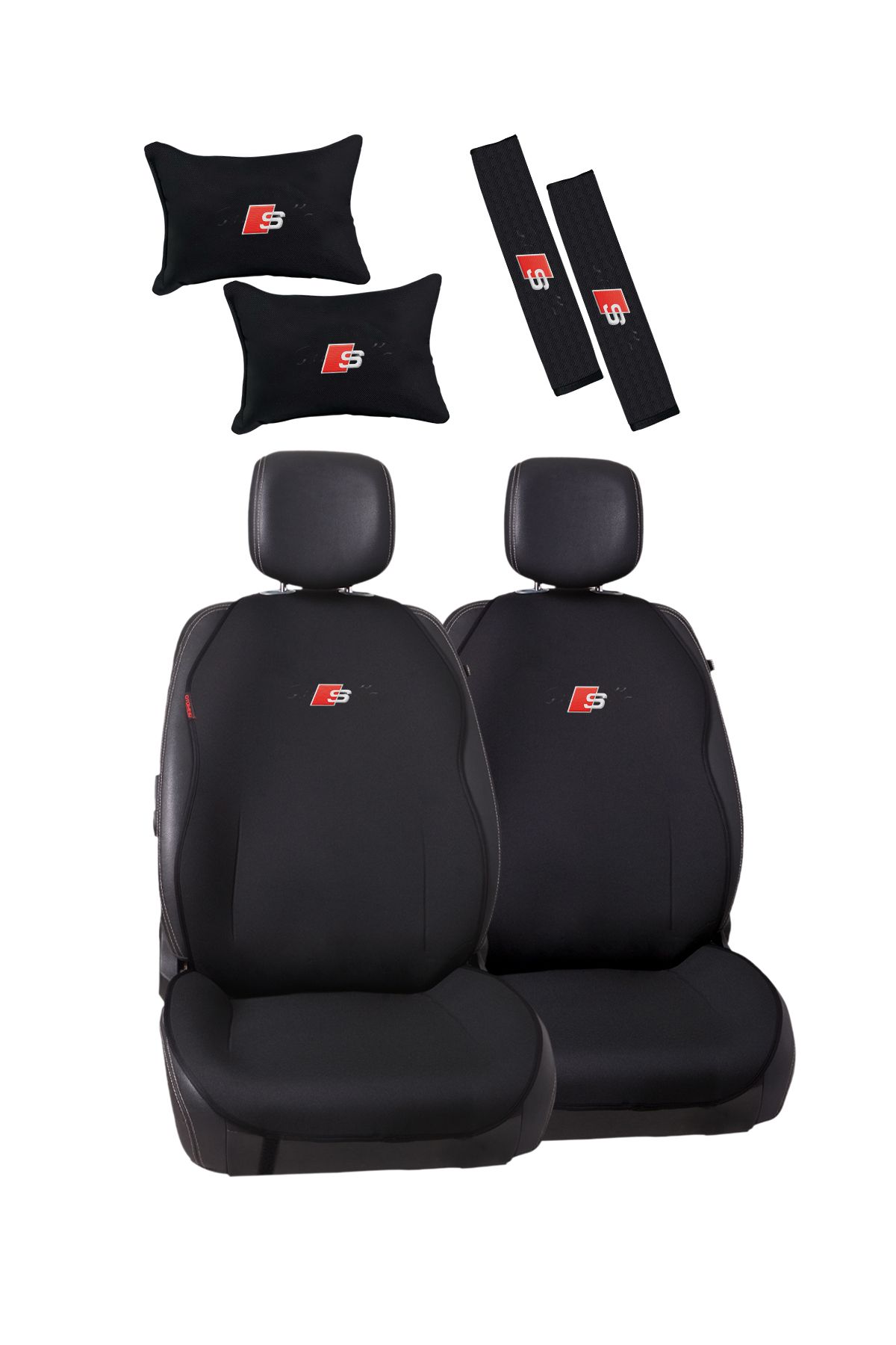 otomind Audi S Nakışlı Dokuma Oto Minder ve Konfor Seti