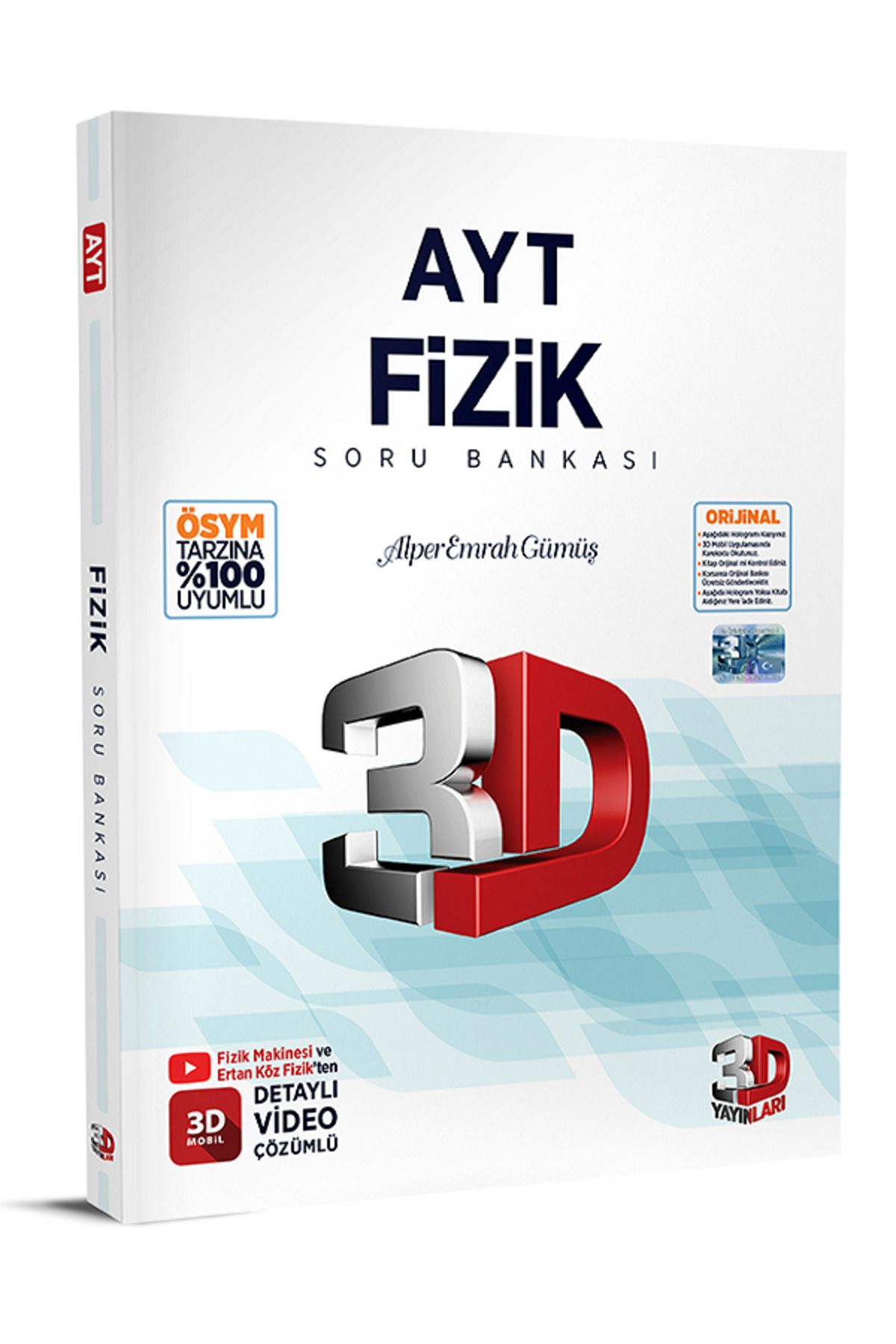 Efsane Yayınları 3D Yayınları AYT FİZİK Soru Bankası / Detaylı Video Çözümlü / ÖSYM Tarzına %100 Uyumlu