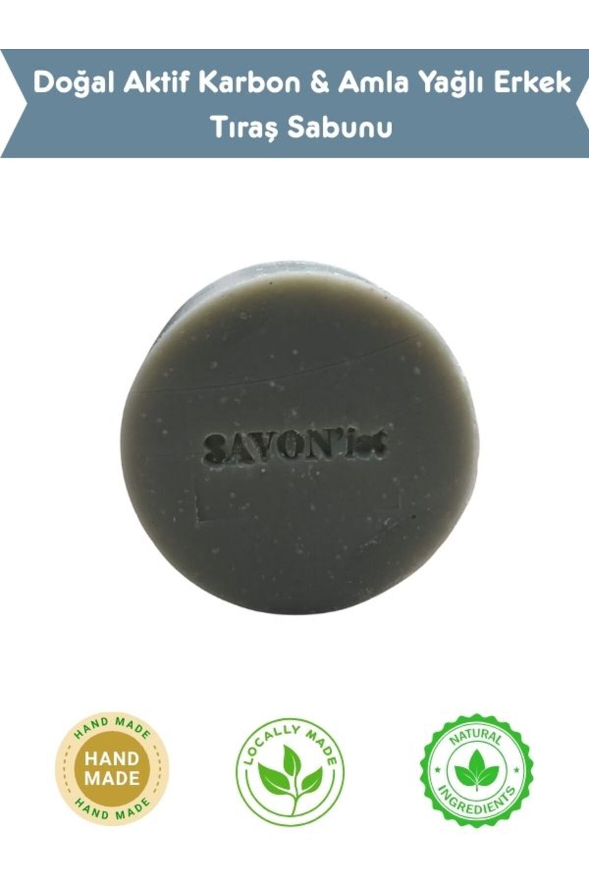 SAVON'ist Doğal Aktif Karbon & Amla Yağlı Erkek Tıraş Sabunu