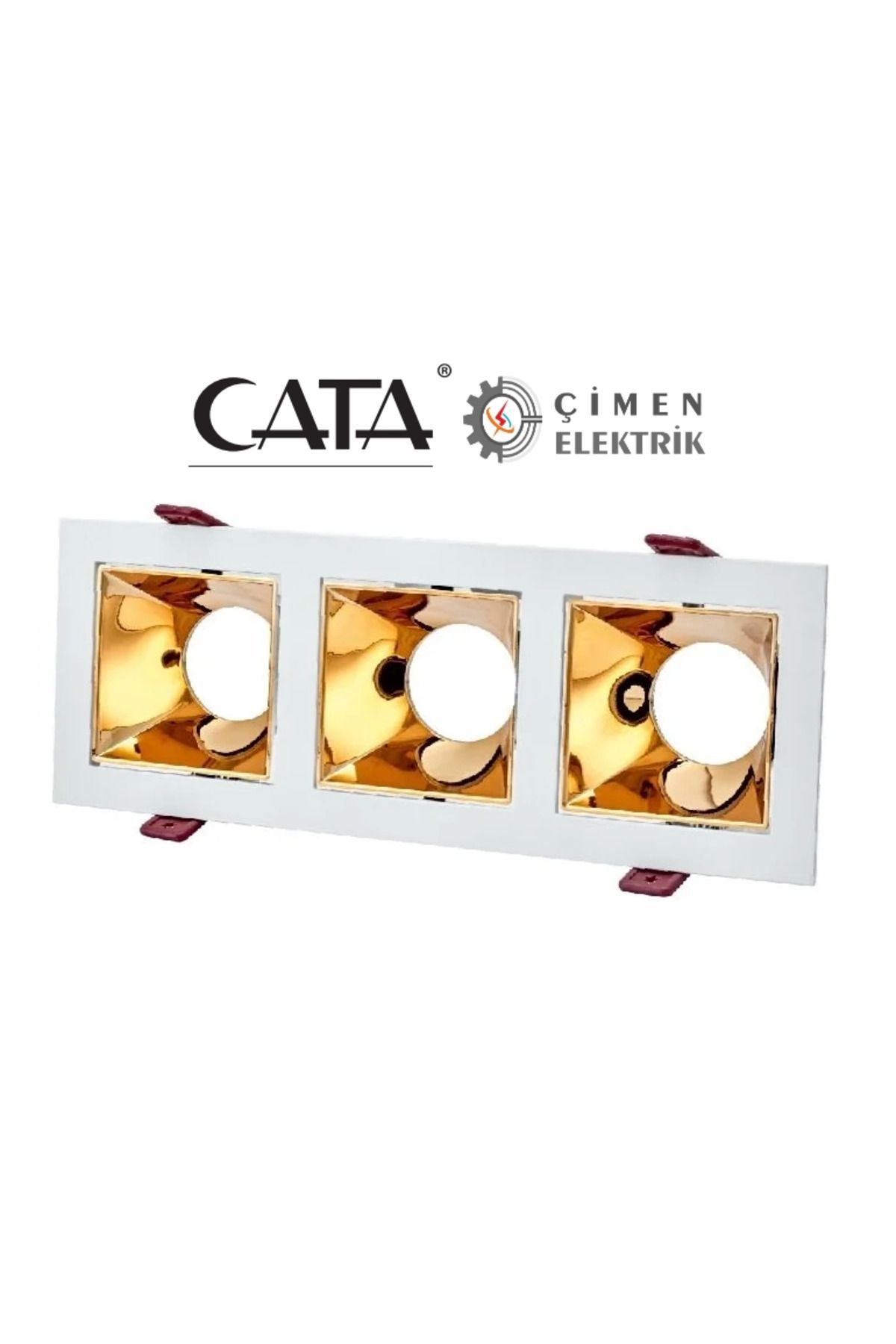 Silahlı Tower CATA CT 5088 3 Lü Beyaz Rose Spot Kasası