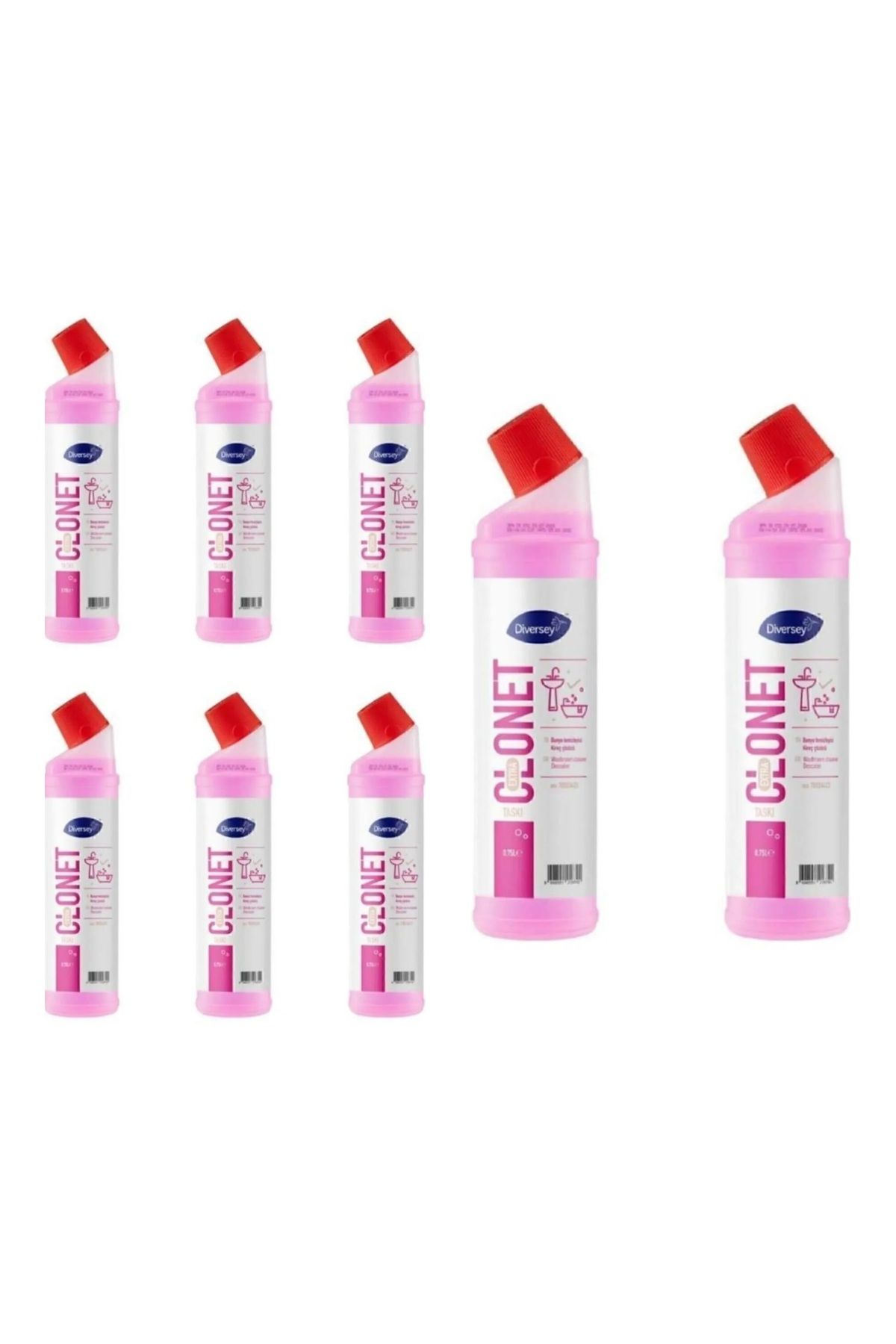 Diversey 8 Adet Taski Clonet Extra Kireç Çözücü Ve Banyo Temizleyicisi 750ml