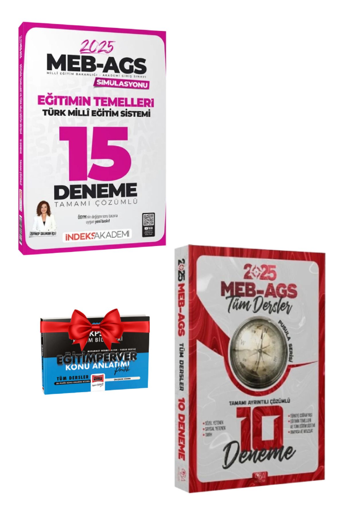 İndeks Akademi 2025 MEB AGS Eğitimin Temelleri 15 Deneme Zeynep Salman İçli+ CBA 2025 MEB AGS Tüm Dersler 10 Deneme