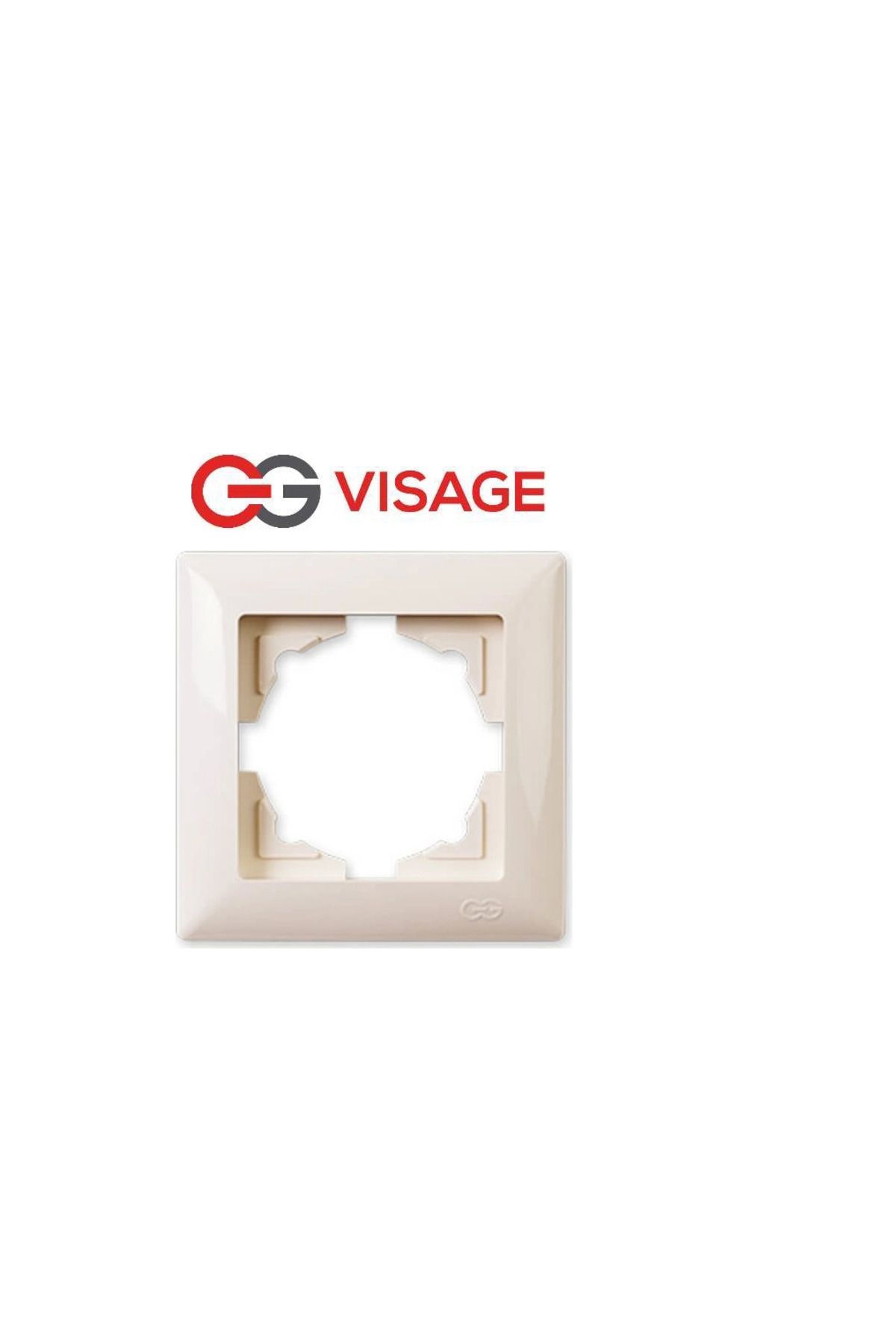 feifei Visage Krem Tekli Çerçeve - Priz Ve Anahtar İçin Uyumlu Çerçeve