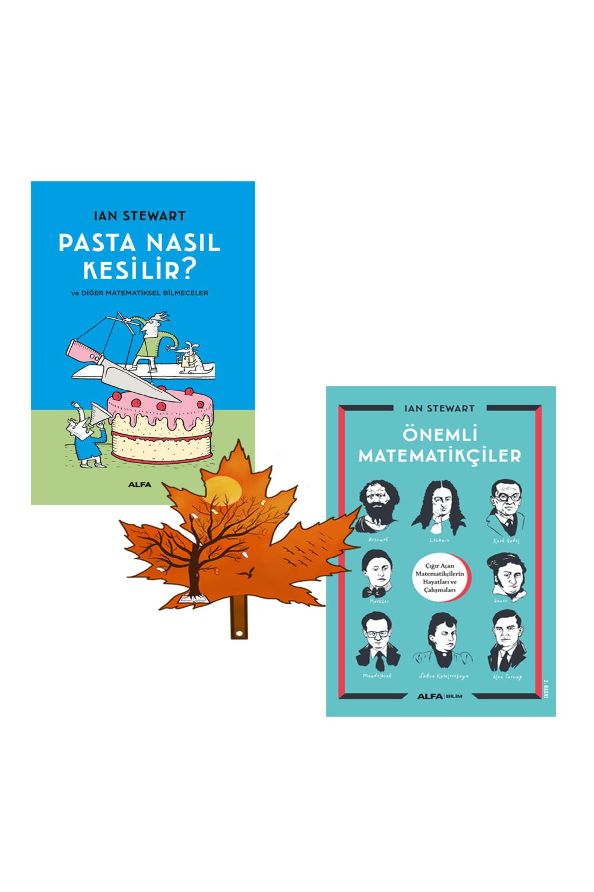 Alfa Yayınları Ian Stewart - Pasta Nasıl Kesilir - Önemli Matematikçiler - kitap ayracı ile