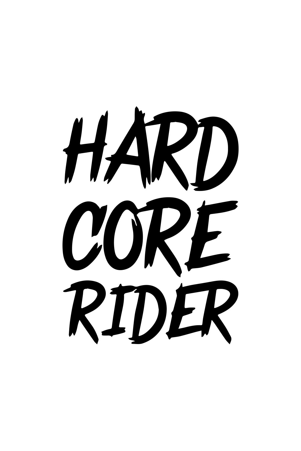 Reysa Tasarım Hard Core Rider Sticker 17x17 Cm Siyah