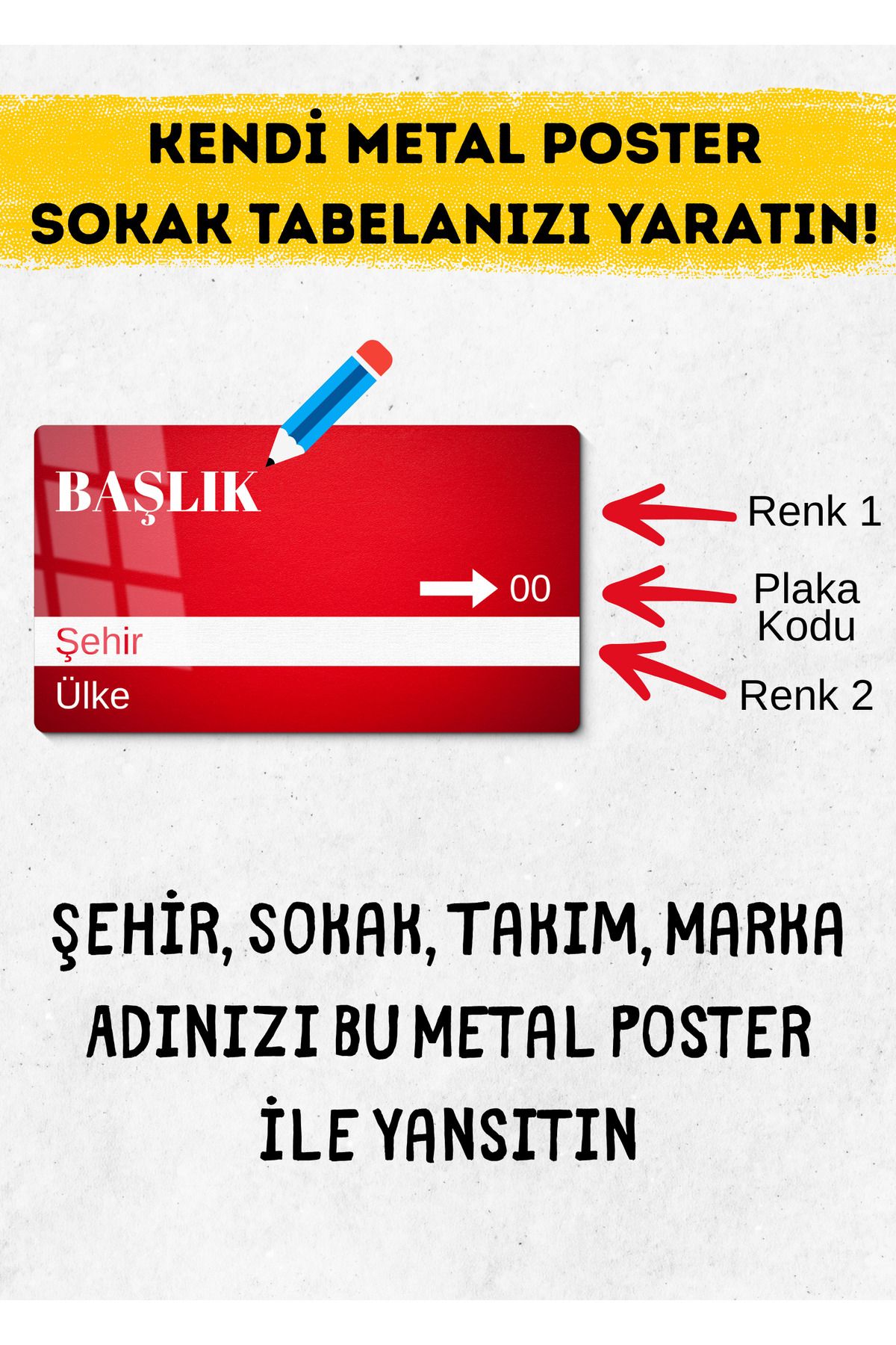 DEKOR HANEM Kendi Metal Sokak Tabelanızı Yaratın! - Kendin Tasarla