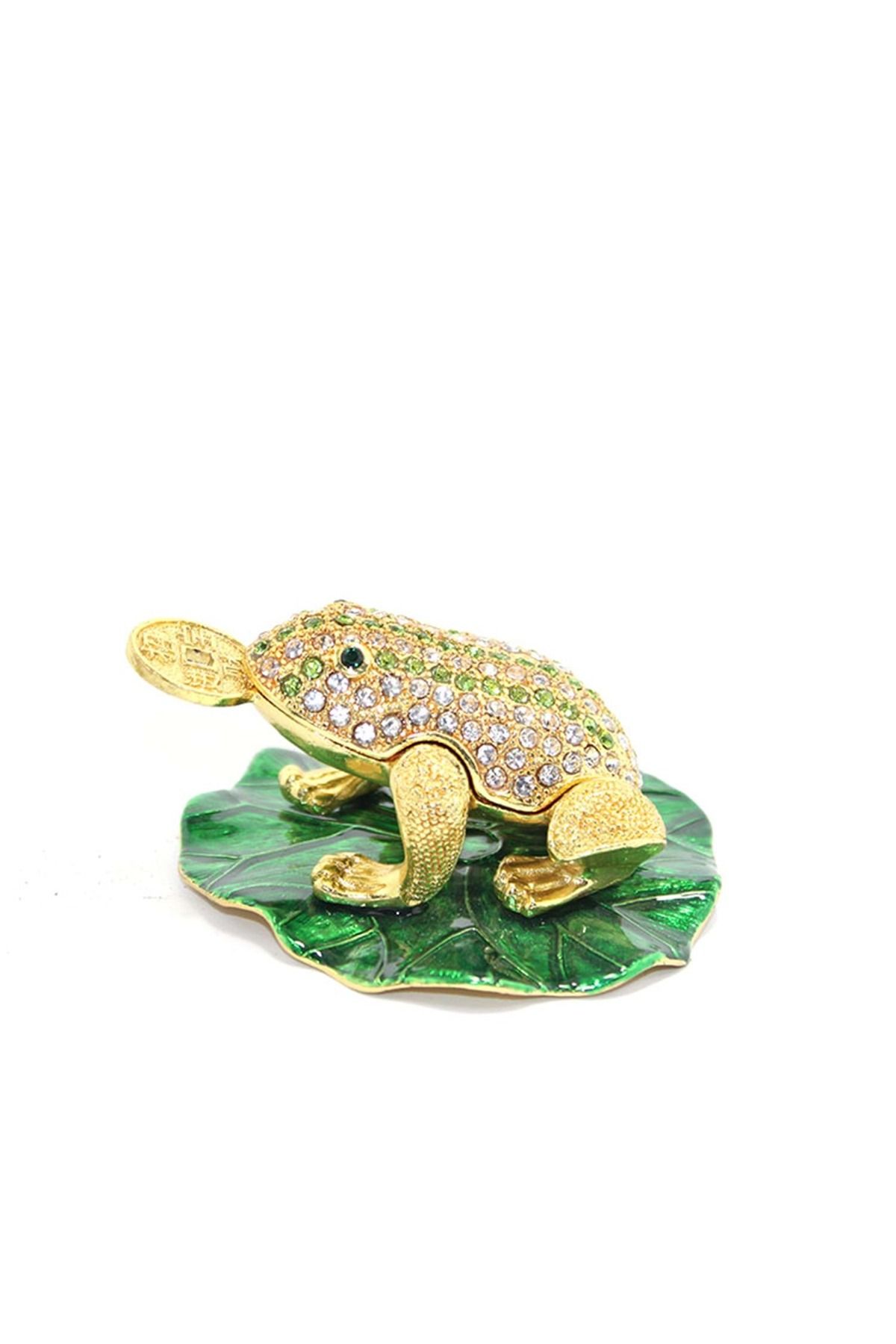 Store Sıvaroskı Taşlı Tekli Kurbağa 9*8 Cm