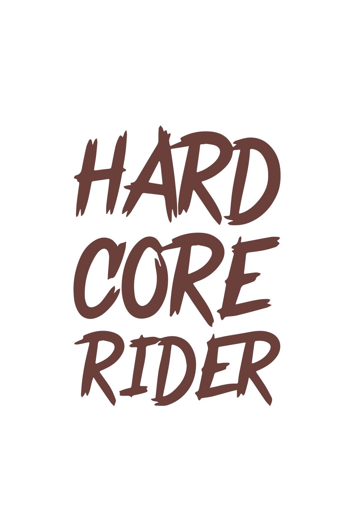 Reysa Tasarım Hard Core Rider Sticker 17x17 Cm Kahverengi