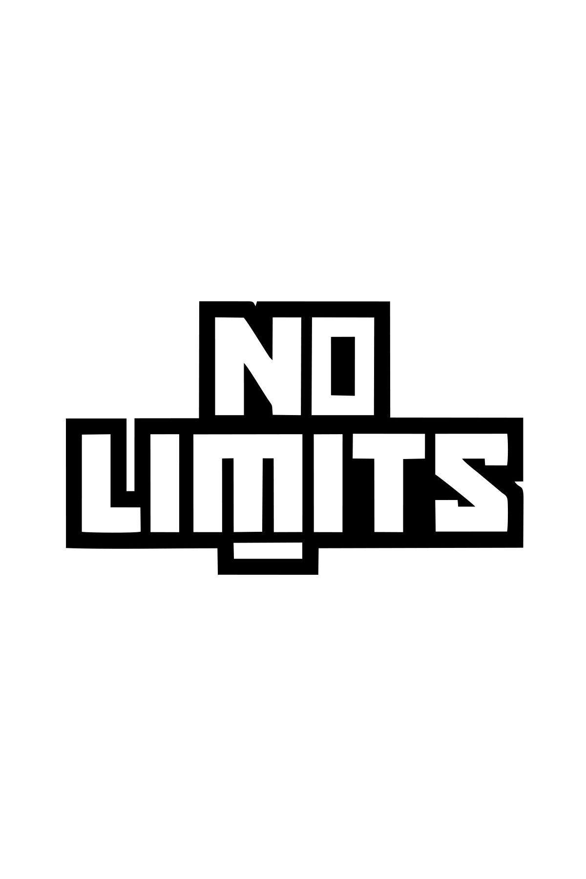 Reysa Tasarım No Limit Sticker 17x17 Cm Siyah