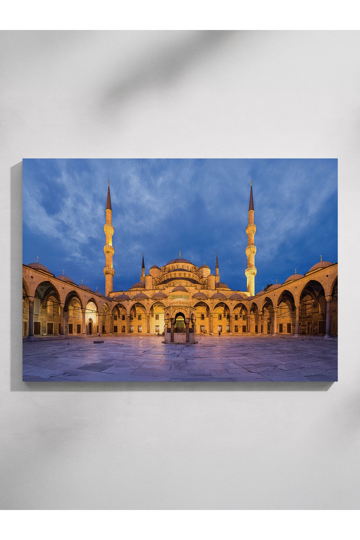 HonataDizayn Sultanahmet Camii Kanvas Tablo – %100 Pamuk Kumaş, Mimari Estetik ve İstanbul Silüeti