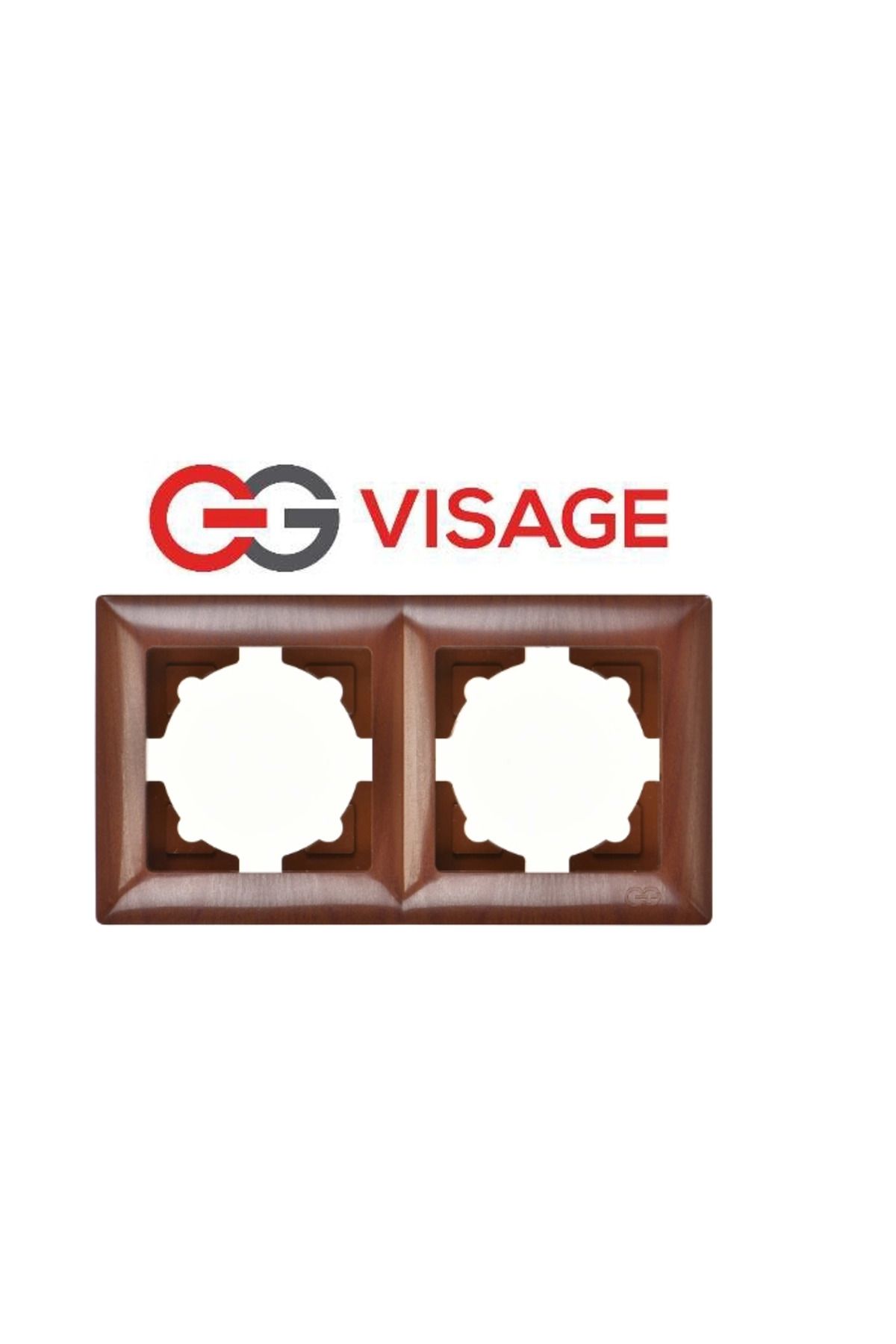 ÇAVDAR Visage Amazon Ceviz 2 Li Çerçeve - Priz ve Anahtar İçin Uyumlu Çerçeve